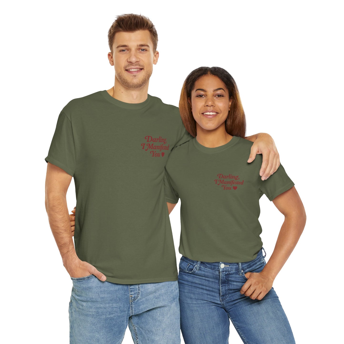 Darling, I Manifested You – Retro Mini Graphic Tee | Unisex Vintage Spiritual Shirt - Madame Soulière