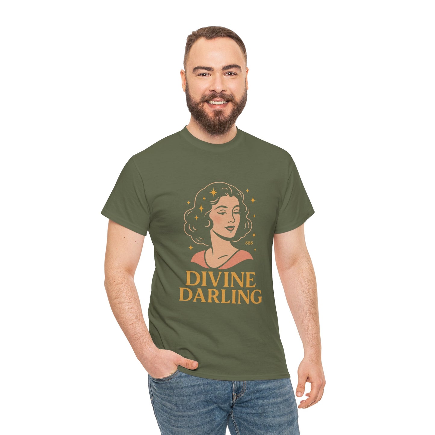 Wearing 888 Like It’s Chanel – Divine Darling T-Shirt, Vintage Retro Unisex Tee, 50s Pin Up Spirit Shirt - Madame Soulière