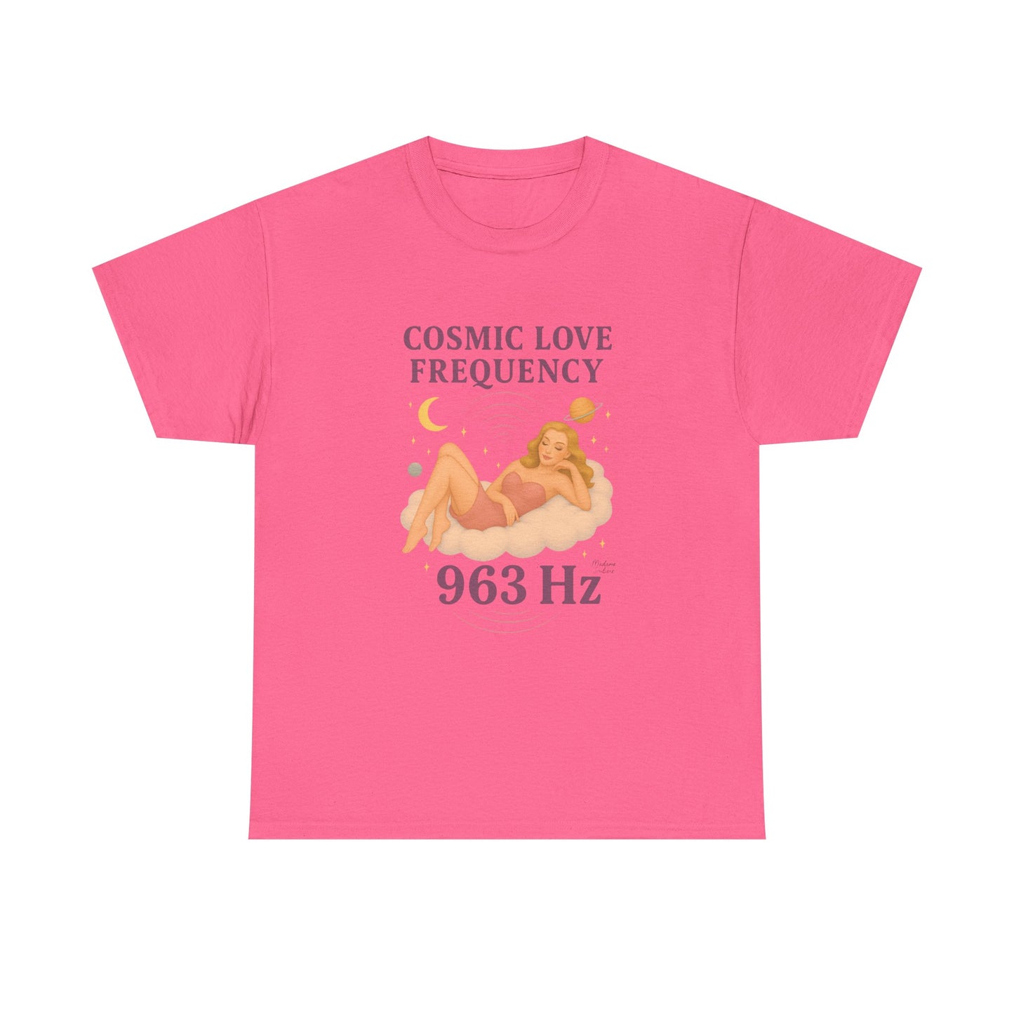 Cosmic Love Frequency 963 Hz Unisex T-Shirt – Retro Vintage Spiritual Graphic Tee, Angel Number Vibes, Feminine Pin Up Inspired Top - Madame Soulière
