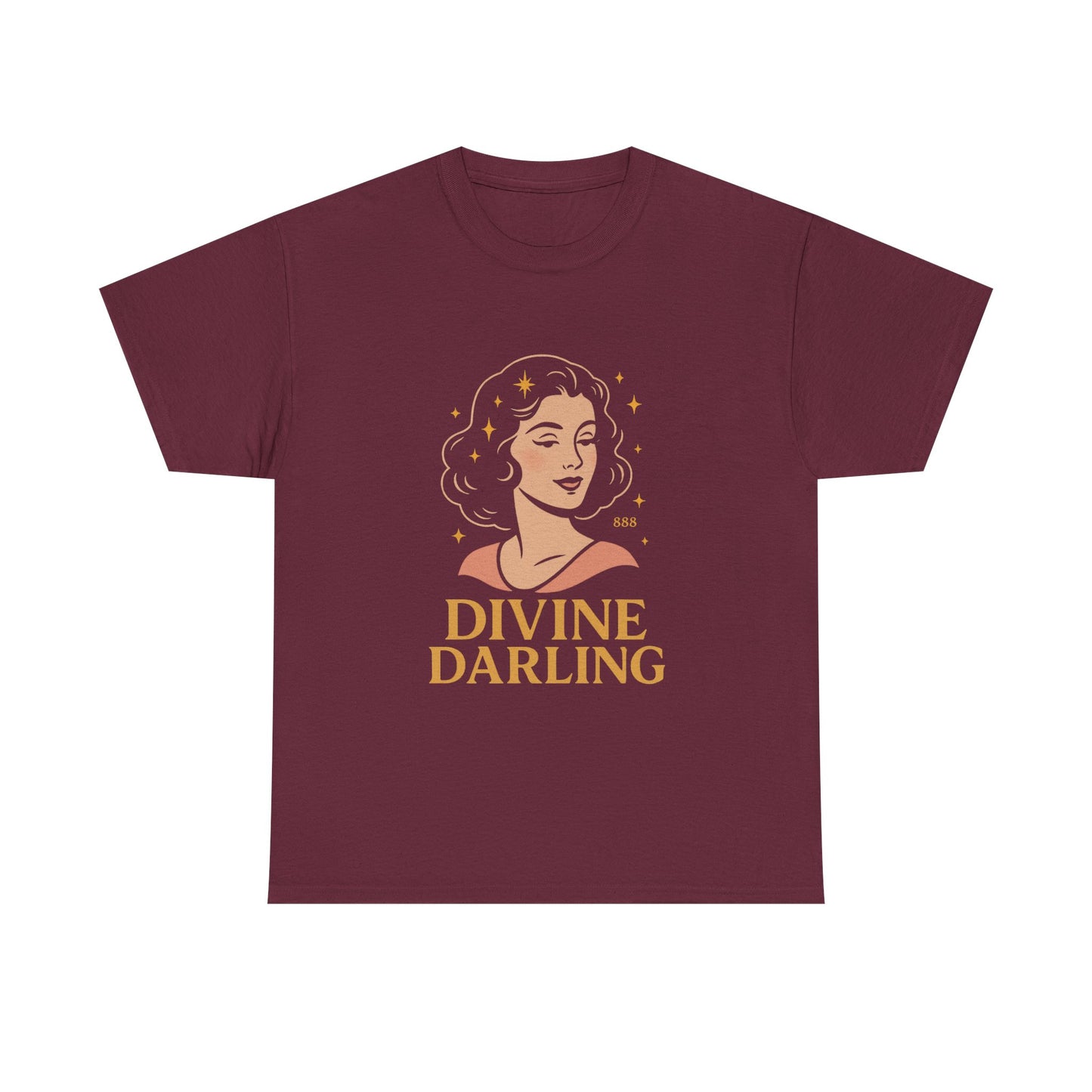 Wearing 888 Like It’s Chanel – Divine Darling T-Shirt, Vintage Retro Unisex Tee, 50s Pin Up Spirit Shirt - Madame Soulière