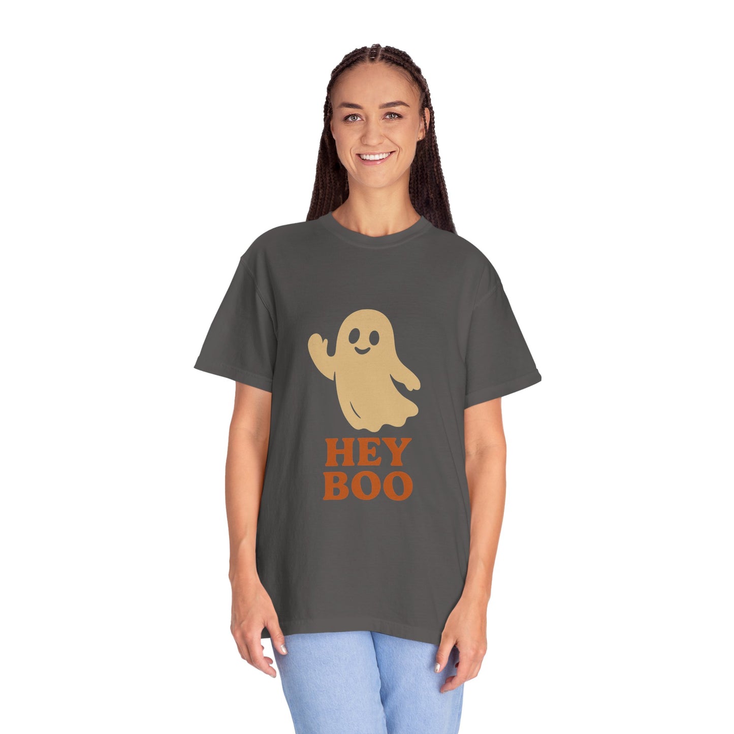 Retro Halloween Ghost T-Shirt – Vintage Pin Up Style Tee, Spooky Season Graphic Top, Hey Boo Shirt for Women & Men - Madame Soulière