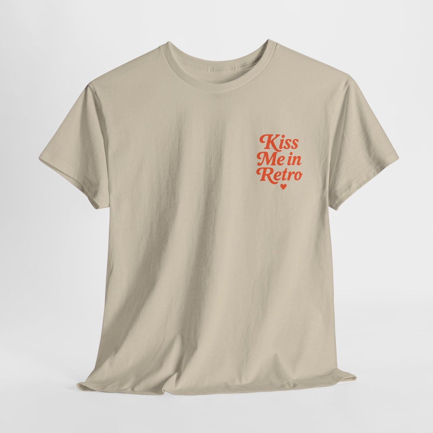 Retro Mini Slogan Unisex T-Shirt – Kiss Me in Retro Graphic Tee, Vintage Pin Up Inspired Top, 50s Rockabilly Style, Feminine Retro Statement Shirt - Madame Soulière