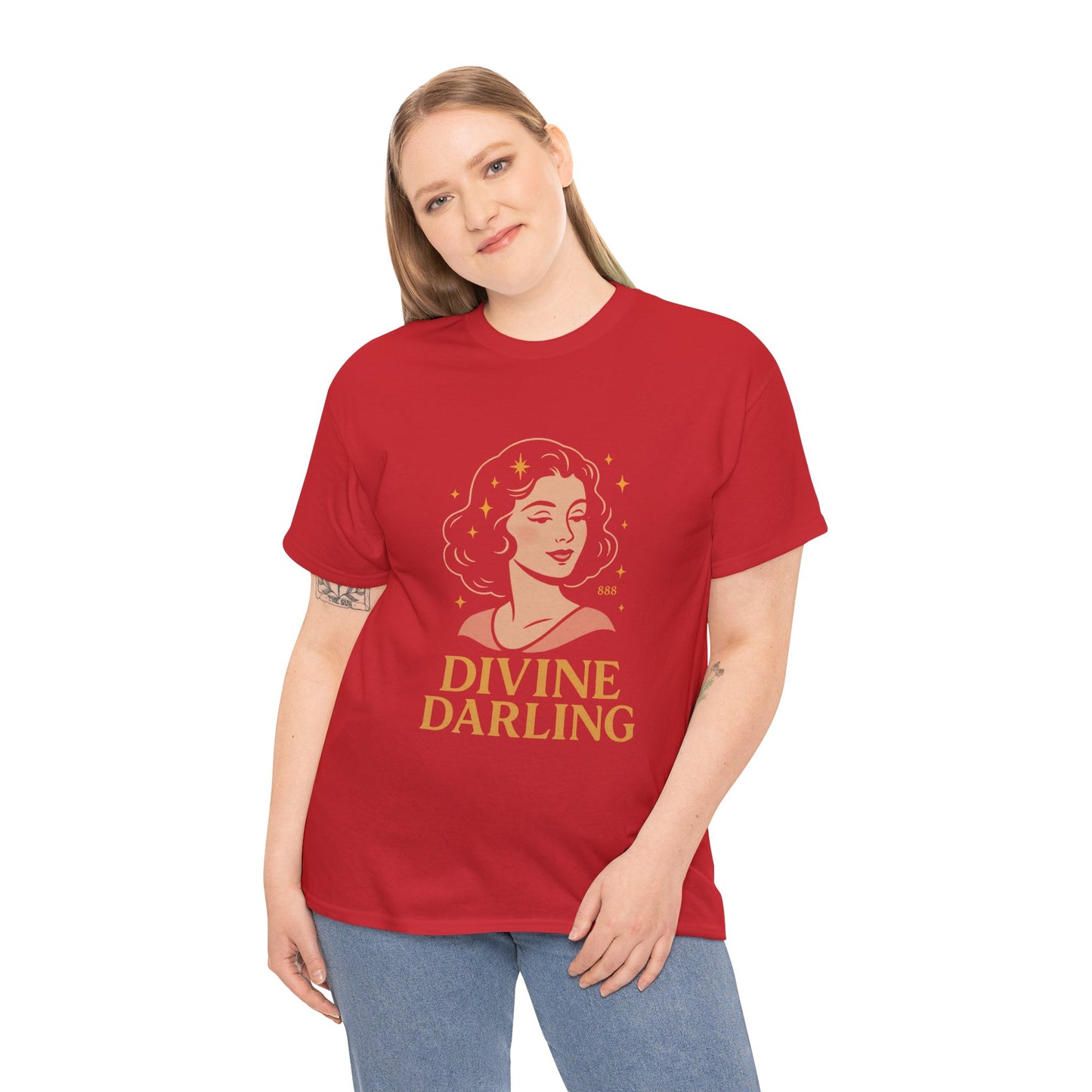 Wearing 888 Like It’s Chanel – Divine Darling T-Shirt, Vintage Retro Unisex Tee, 50s Pin Up Spirit Shirt - Madame Soulière