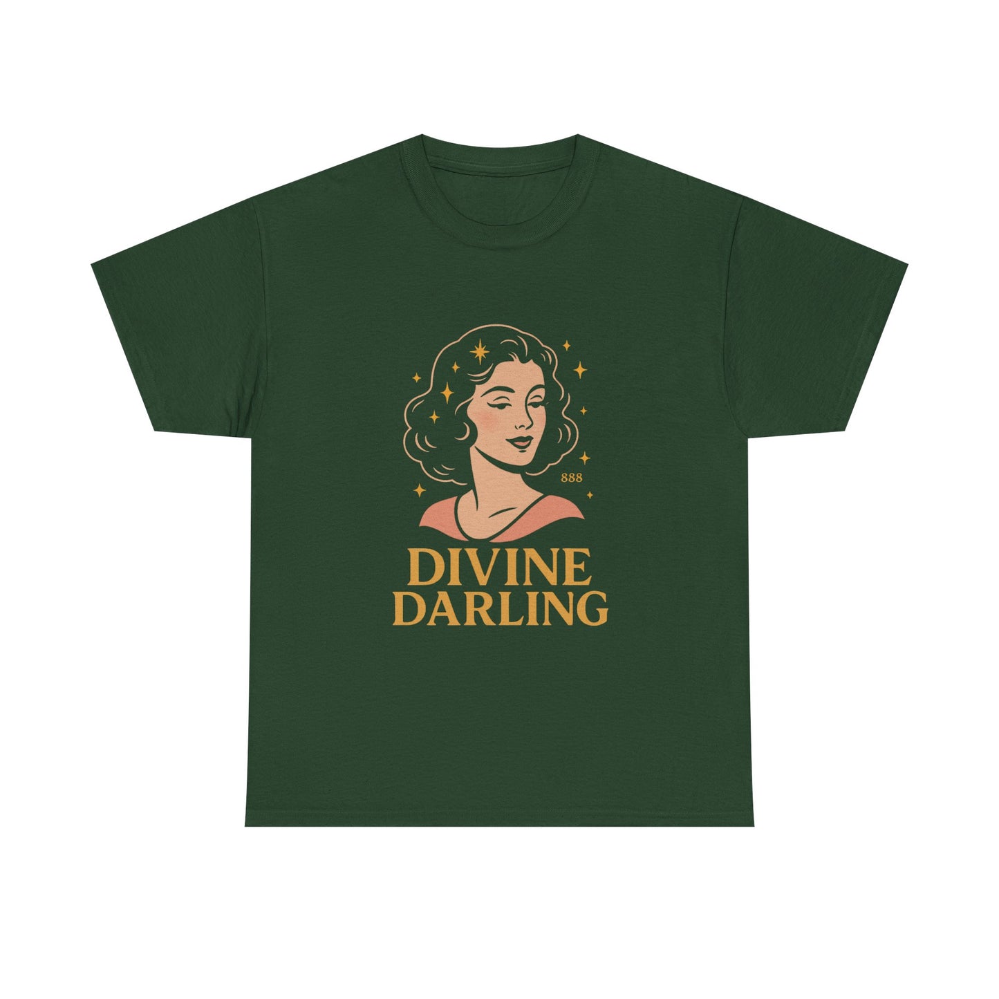 Wearing 888 Like It’s Chanel – Divine Darling T-Shirt, Vintage Retro Unisex Tee, 50s Pin Up Spirit Shirt - Madame Soulière
