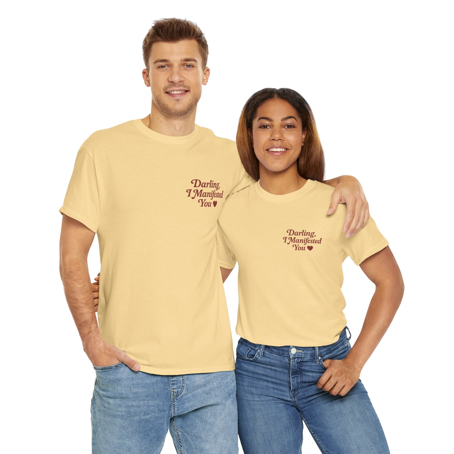 Darling, I Manifested You – Retro Mini Graphic Tee | Unisex Vintage Spiritual Shirt - Madame Soulière
