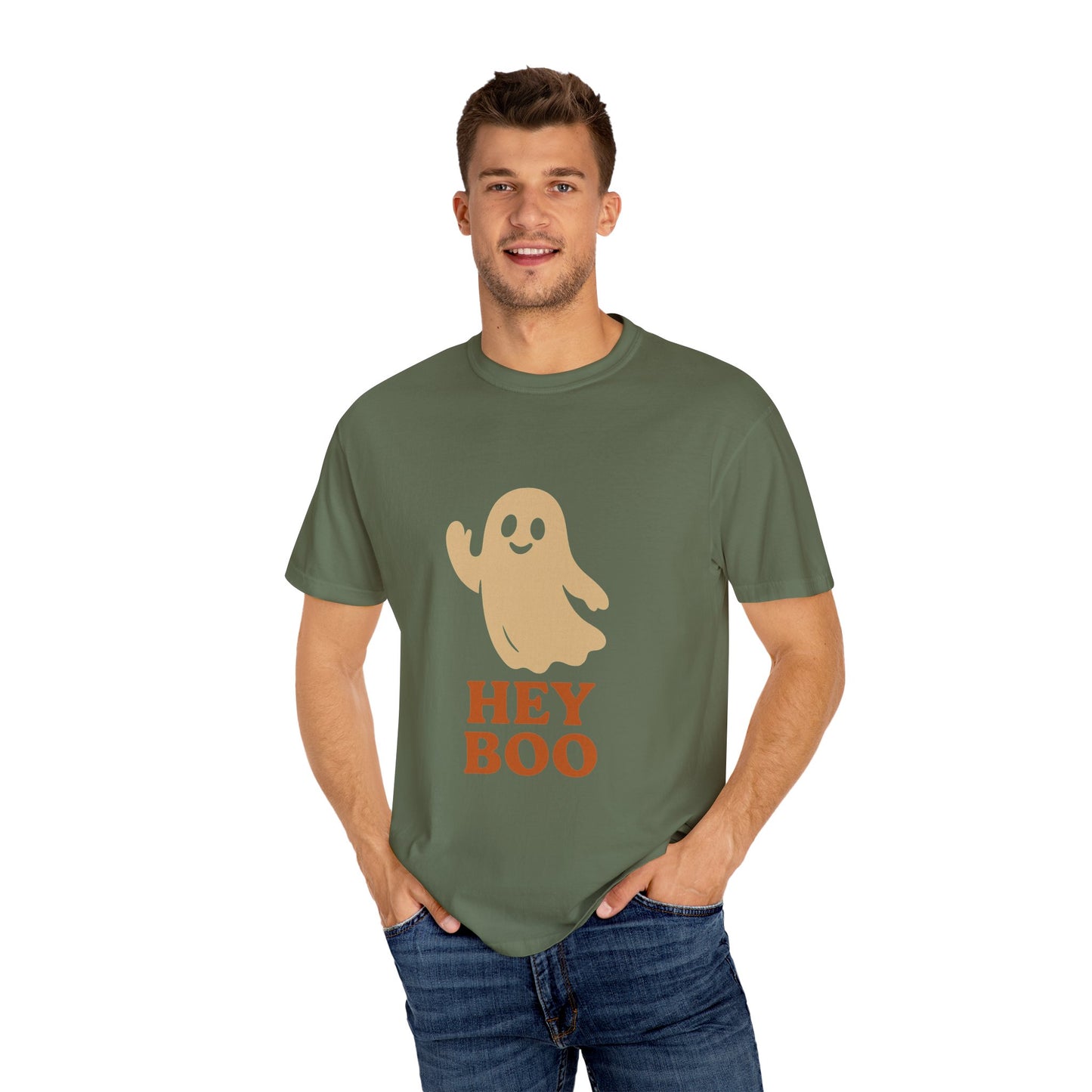 Retro Halloween Ghost T-Shirt – Vintage Pin Up Style Tee, Spooky Season Graphic Top, Hey Boo Shirt for Women & Men - Madame Soulière