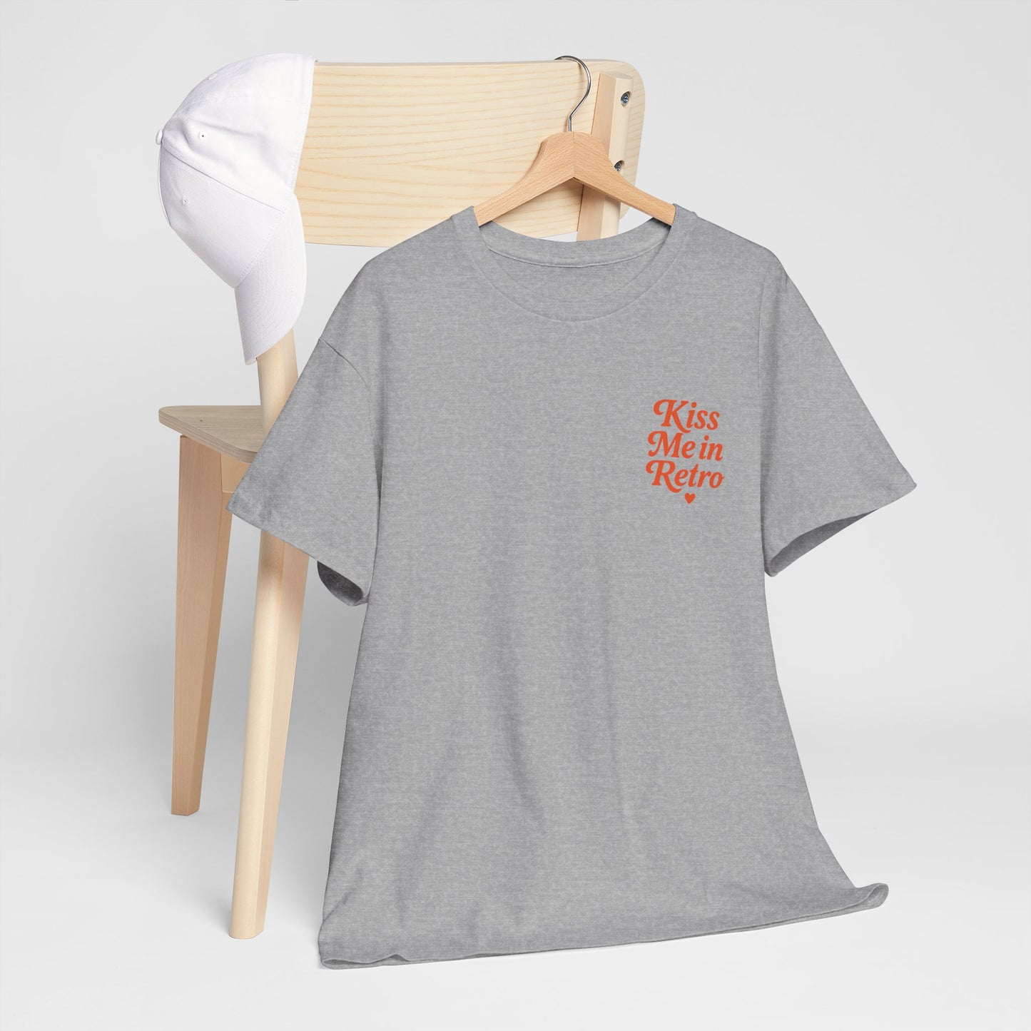 Retro Mini Slogan Unisex T-Shirt – Kiss Me in Retro Graphic Tee, Vintage Pin Up Inspired Top, 50s Rockabilly Style, Feminine Retro Statement Shirt - Madame Soulière