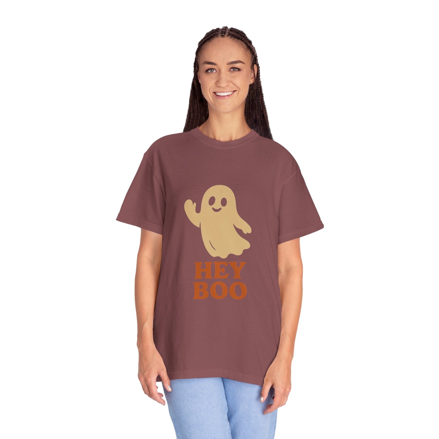 Retro Halloween Ghost T-Shirt – Vintage Pin Up Style Tee, Spooky Season Graphic Top, Hey Boo Shirt for Women & Men - Madame Soulière