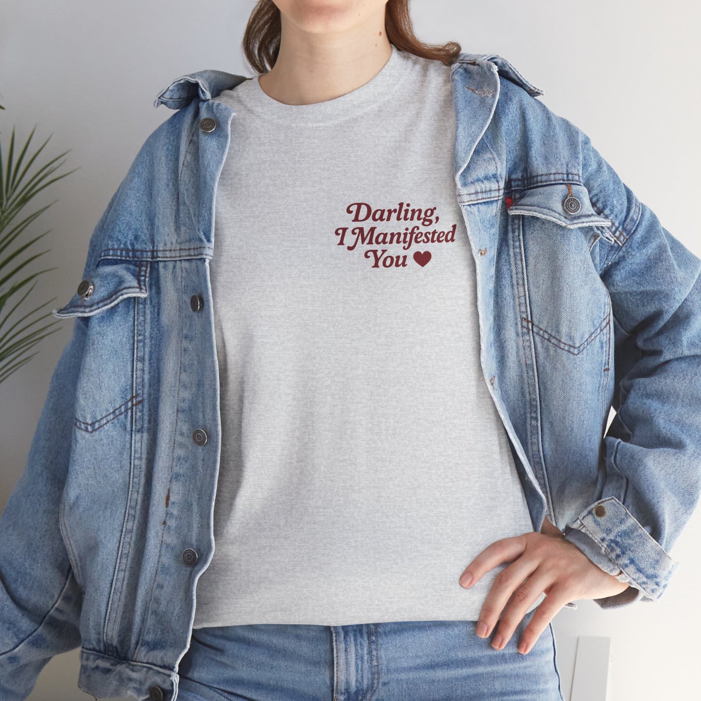 Darling, I Manifested You – Retro Mini Graphic Tee | Unisex Vintage Spiritual Shirt - Madame Soulière