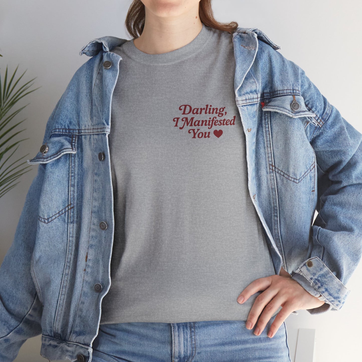 Darling, I Manifested You – Retro Mini Graphic Tee | Unisex Vintage Spiritual Shirt - Madame Soulière