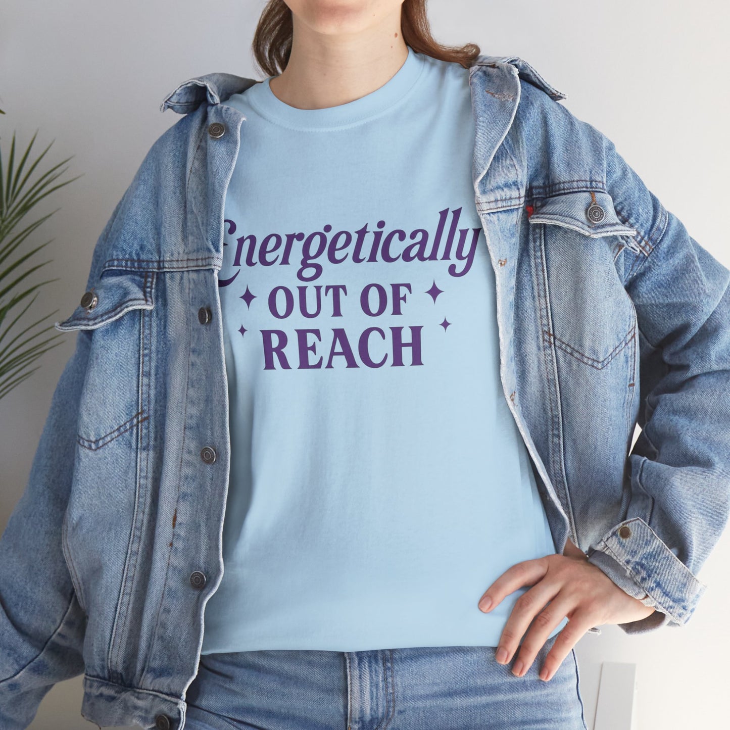 Energetically Out of Reach Unisex T-Shirt – Retro Vintage Graphic Tee, Spiritual Pin Up Shirt, Aesthetic Cosmic Vibes Top - Madame Soulière