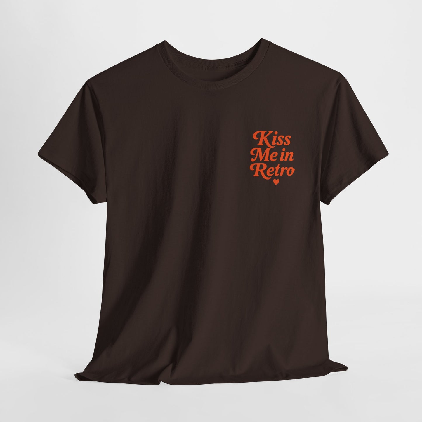 Retro Mini Slogan Unisex T-Shirt – Kiss Me in Retro Graphic Tee, Vintage Pin Up Inspired Top, 50s Rockabilly Style, Feminine Retro Statement Shirt - Madame Soulière