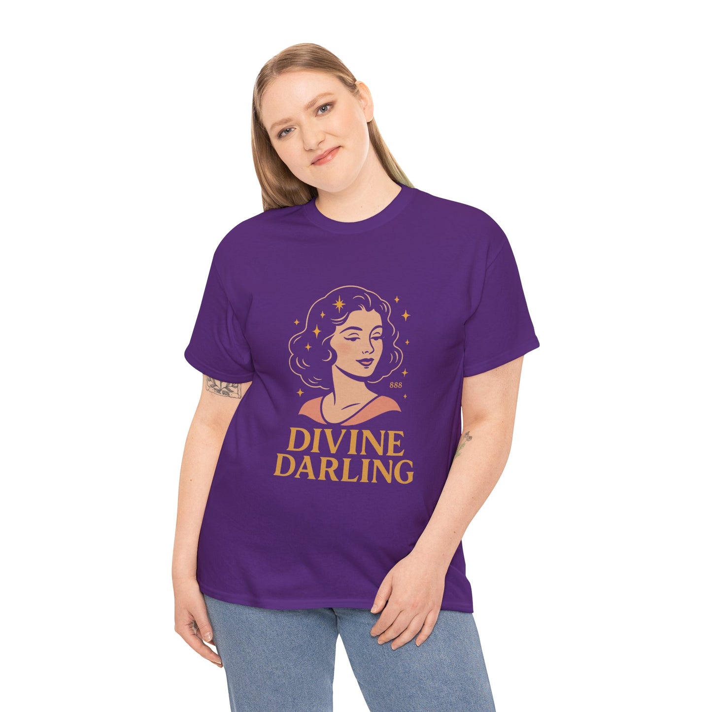 Wearing 888 Like It’s Chanel – Divine Darling T-Shirt, Vintage Retro Unisex Tee, 50s Pin Up Spirit Shirt - Madame Soulière