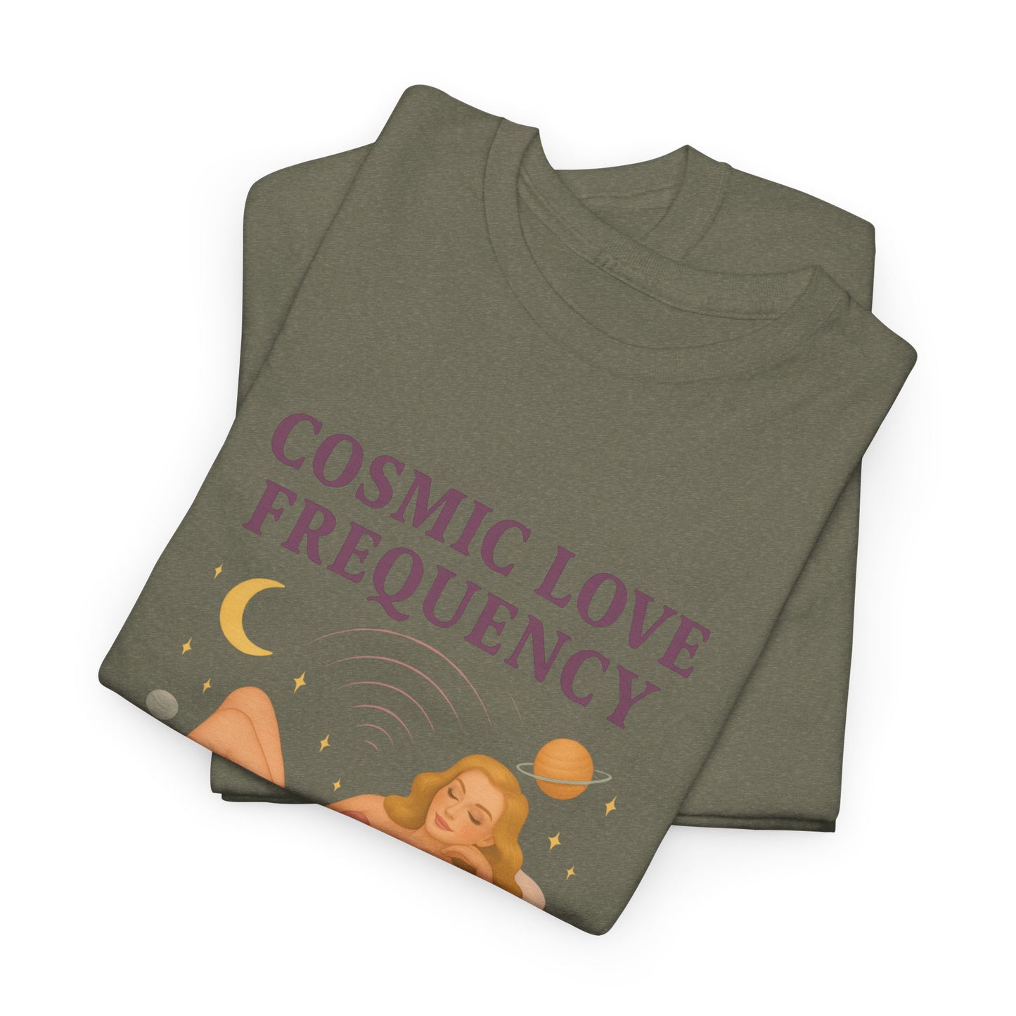Cosmic Love Frequency 963 Hz Unisex T-Shirt – Retro Vintage Spiritual Graphic Tee, Angel Number Vibes, Feminine Pin Up Inspired Top - Madame Soulière