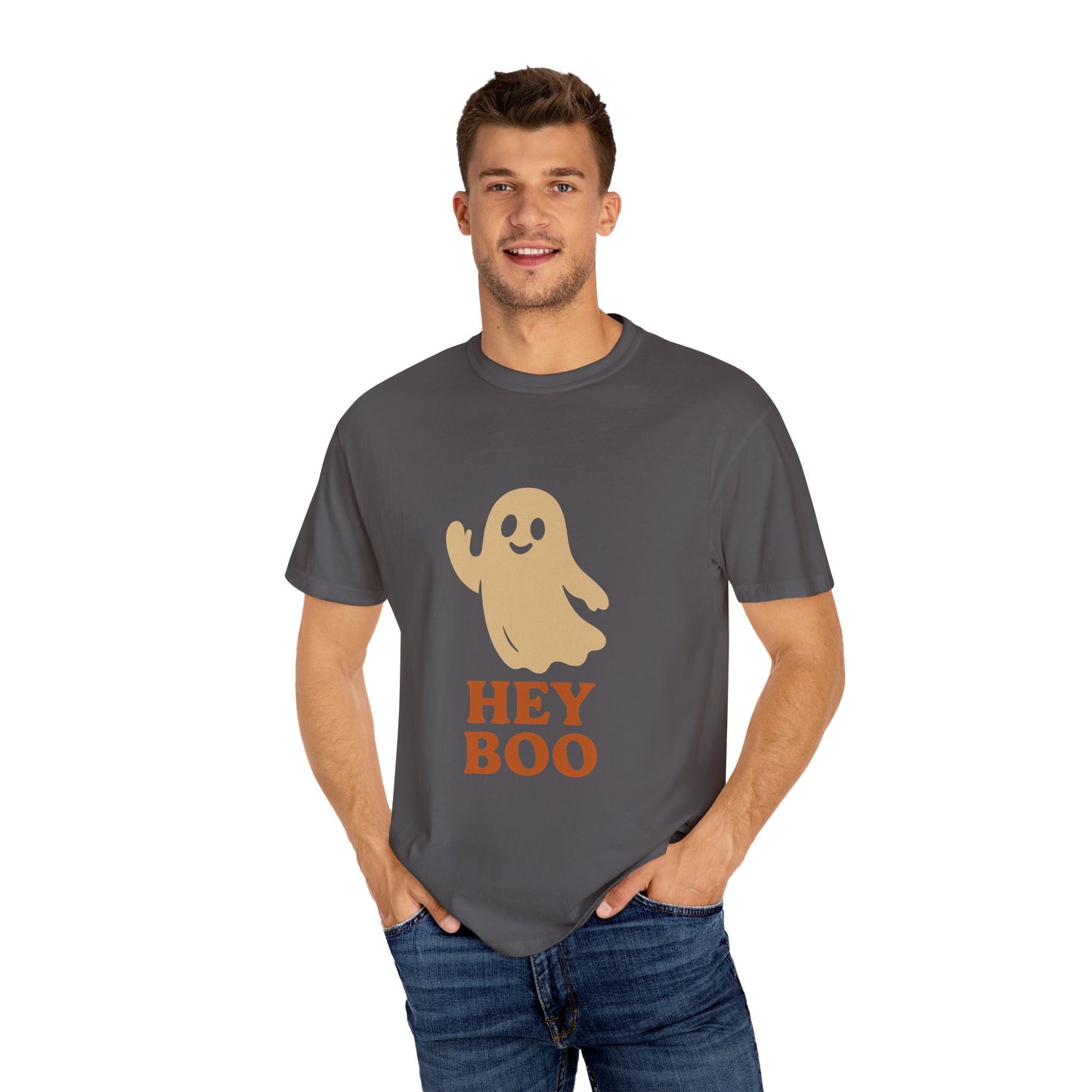 Retro Halloween Ghost T-Shirt – Vintage Pin Up Style Tee, Spooky Season Graphic Top, Hey Boo Shirt for Women & Men - Madame Soulière