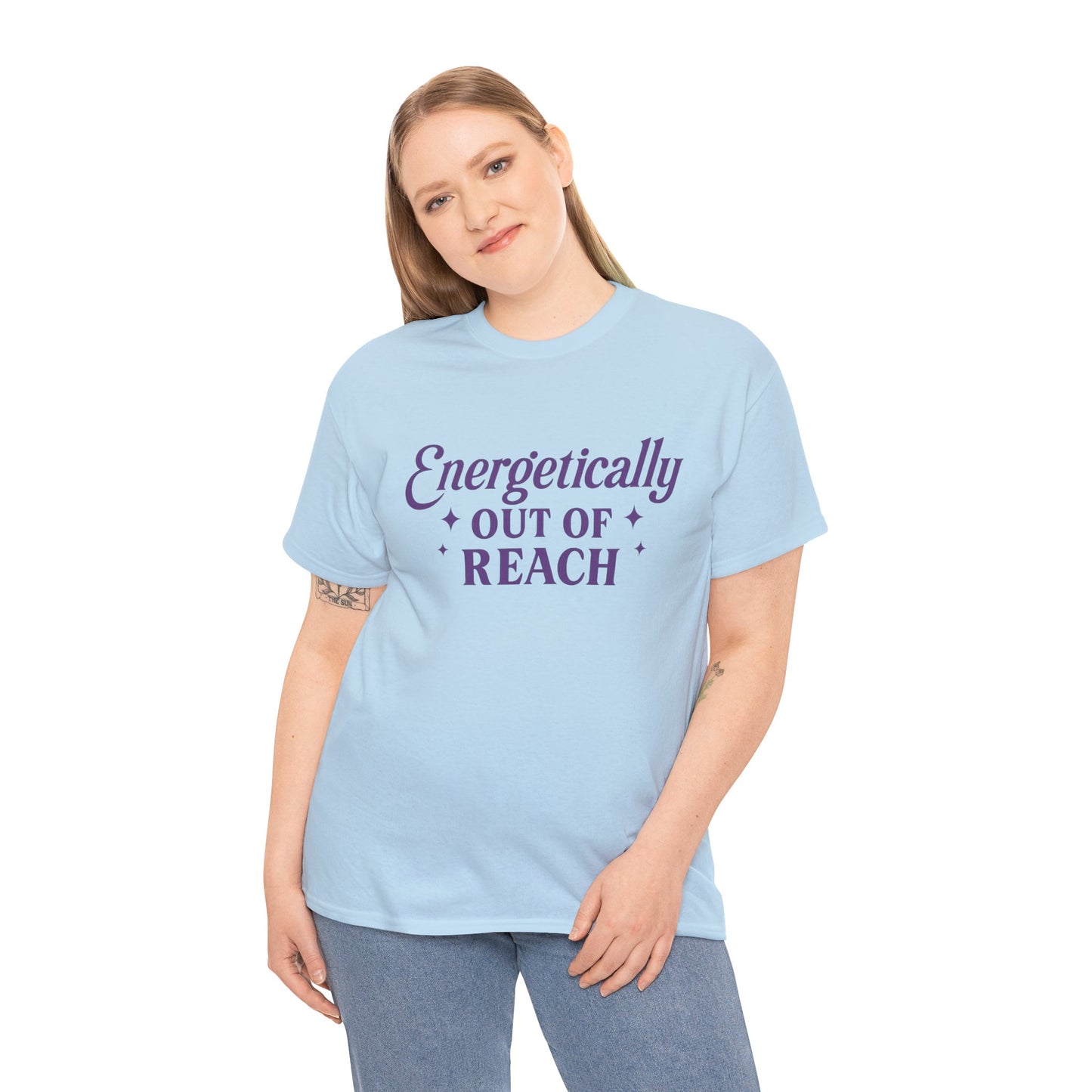 Energetically Out of Reach Unisex T-Shirt – Retro Vintage Graphic Tee, Spiritual Pin Up Shirt, Aesthetic Cosmic Vibes Top - Madame Soulière