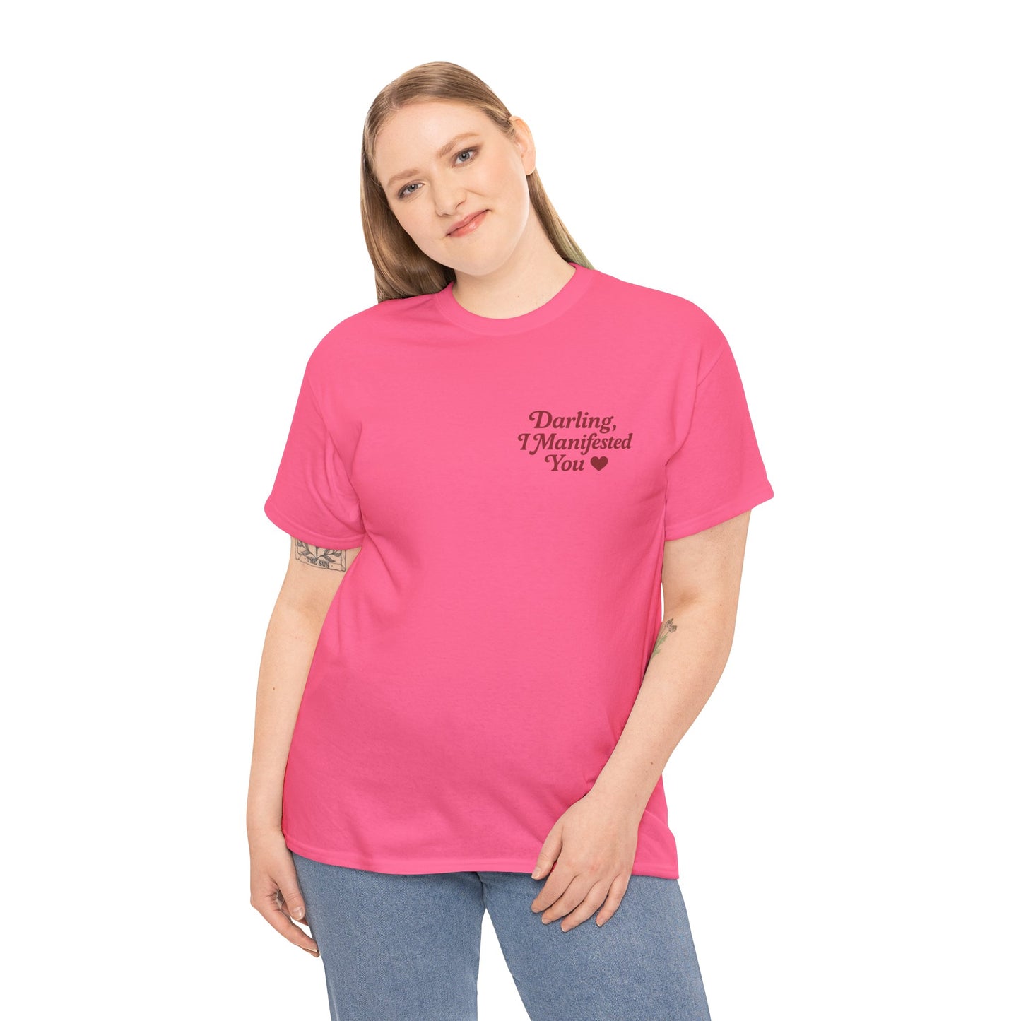 Darling, I Manifested You – Retro Mini Graphic Tee | Unisex Vintage Spiritual Shirt - Madame Soulière