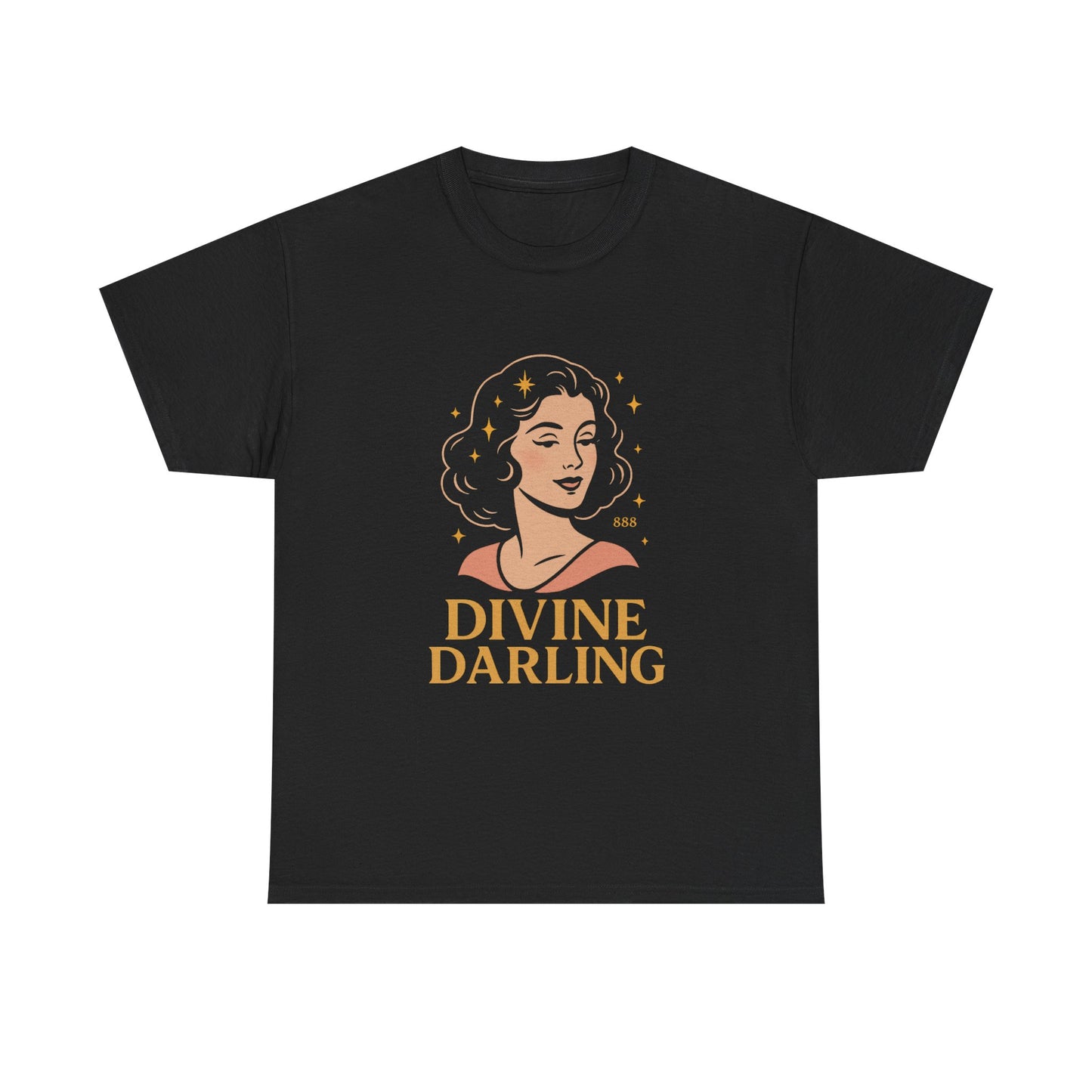 Wearing 888 Like It’s Chanel – Divine Darling T-Shirt, Vintage Retro Unisex Tee, 50s Pin Up Spirit Shirt - Madame Soulière