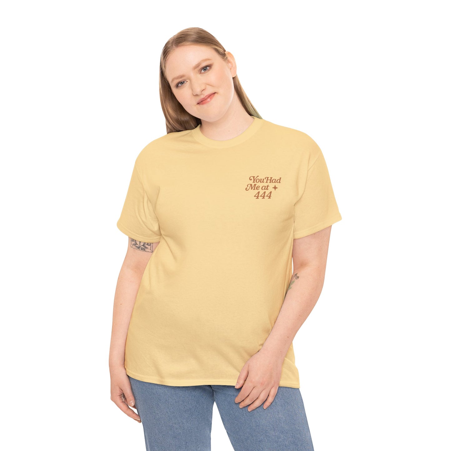 You Had Me at 444 – Retro Angel Number Mini Graphic Tee | Unisex Vintage Spiritual Shirt - Madame Soulière