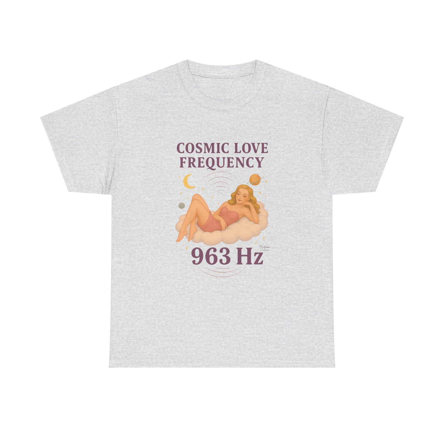 Cosmic Love Frequency 963 Hz Unisex T-Shirt – Retro Vintage Spiritual Graphic Tee, Angel Number Vibes, Feminine Pin Up Inspired Top - Madame Soulière