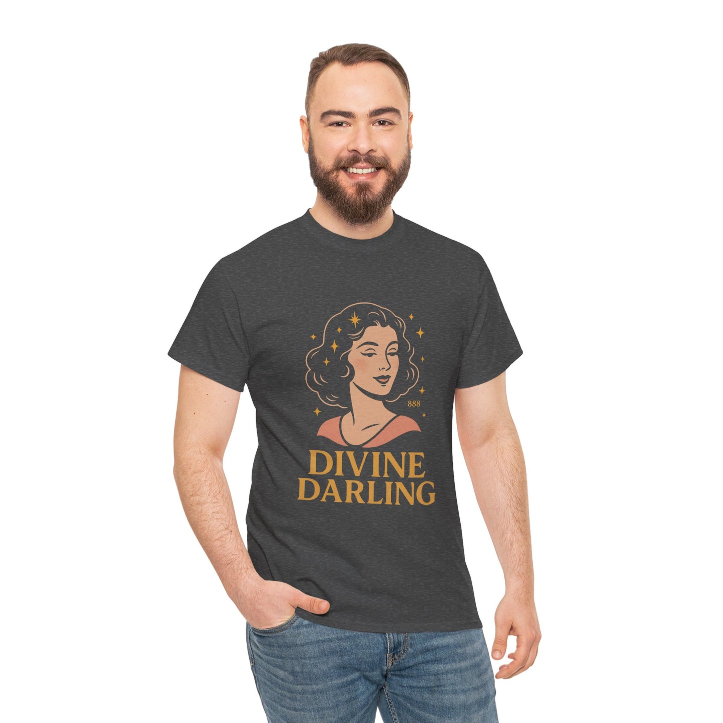 Wearing 888 Like It’s Chanel – Divine Darling T-Shirt, Vintage Retro Unisex Tee, 50s Pin Up Spirit Shirt - Madame Soulière