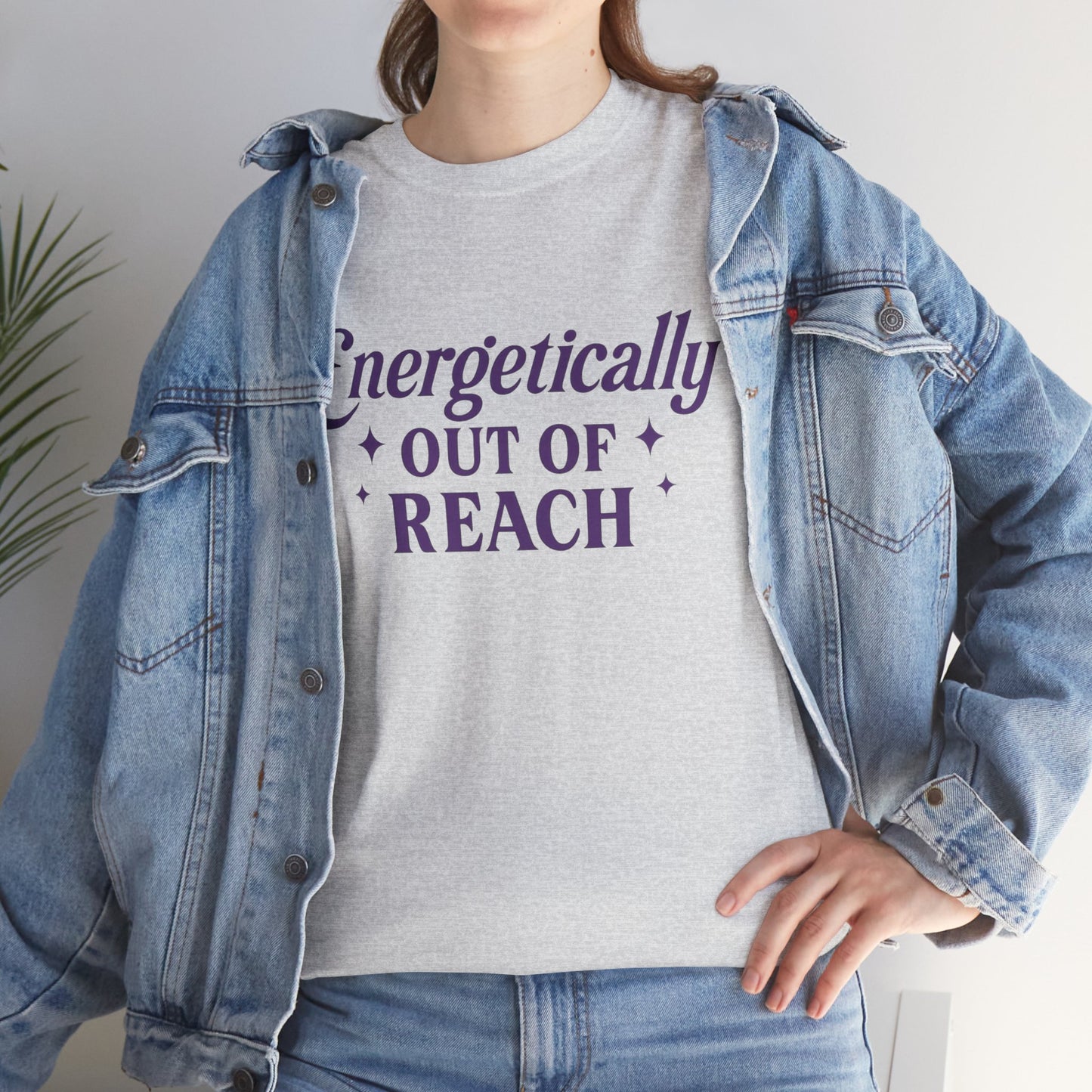 Energetically Out of Reach Unisex T-Shirt – Retro Vintage Graphic Tee, Spiritual Pin Up Shirt, Aesthetic Cosmic Vibes Top - Madame Soulière