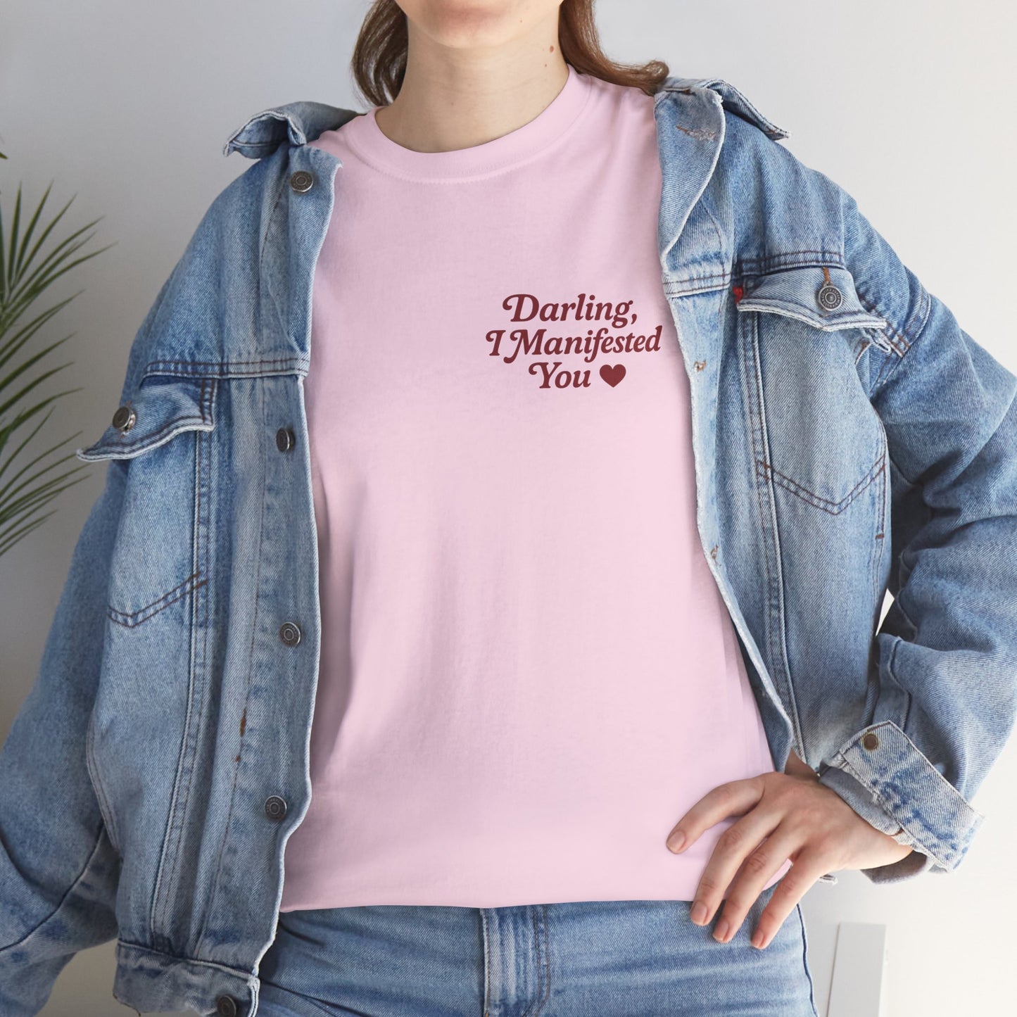 Darling, I Manifested You – Retro Mini Graphic Tee | Unisex Vintage Spiritual Shirt - Madame Soulière