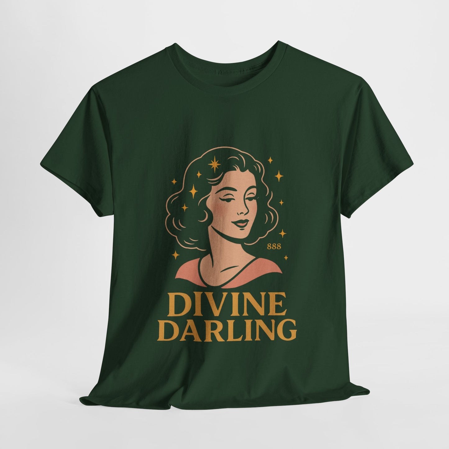 Wearing 888 Like It’s Chanel – Divine Darling T-Shirt, Vintage Retro Unisex Tee, 50s Pin Up Spirit Shirt - Madame Soulière