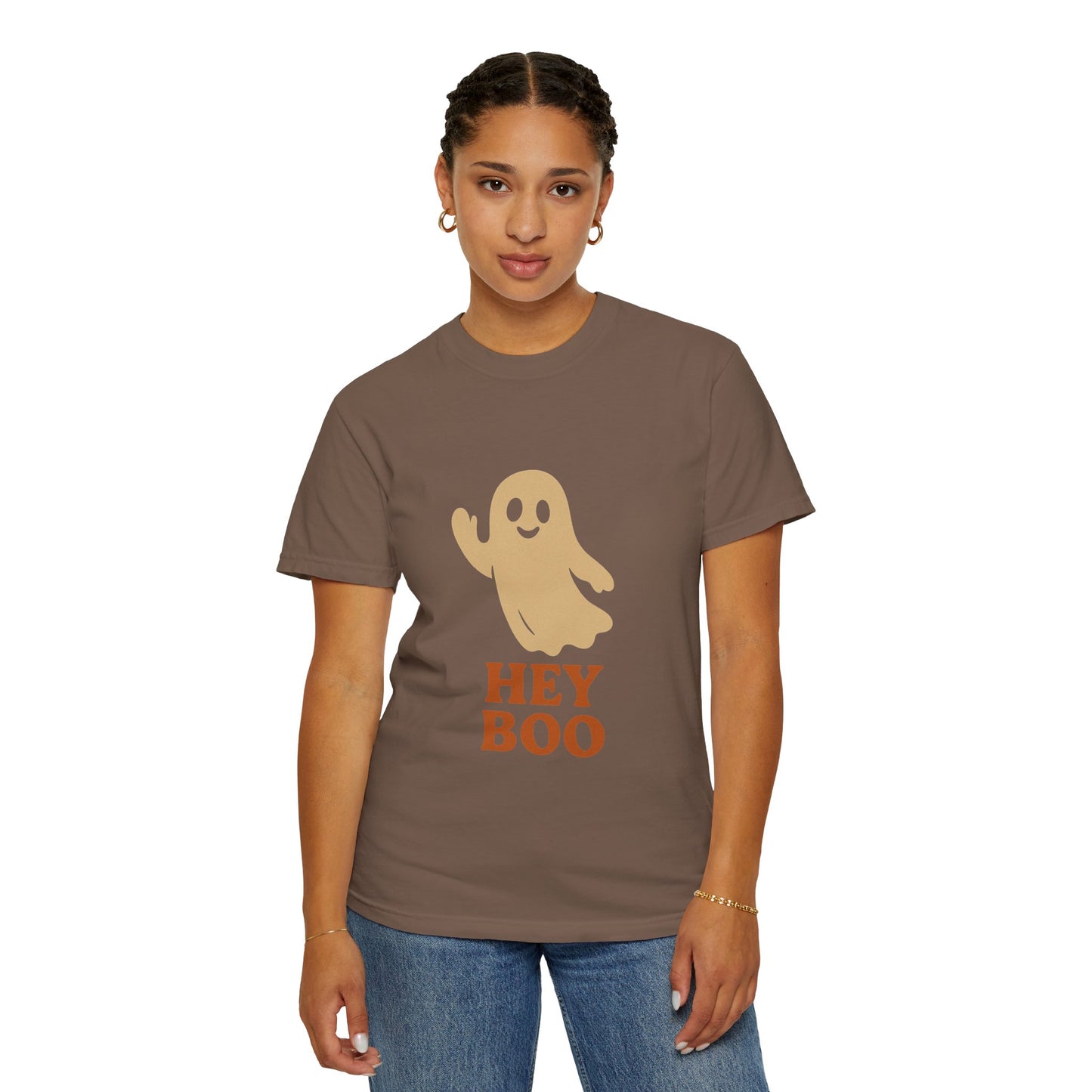 Retro Halloween Ghost T-Shirt – Vintage Pin Up Style Tee, Spooky Season Graphic Top, Hey Boo Shirt for Women & Men - Madame Soulière