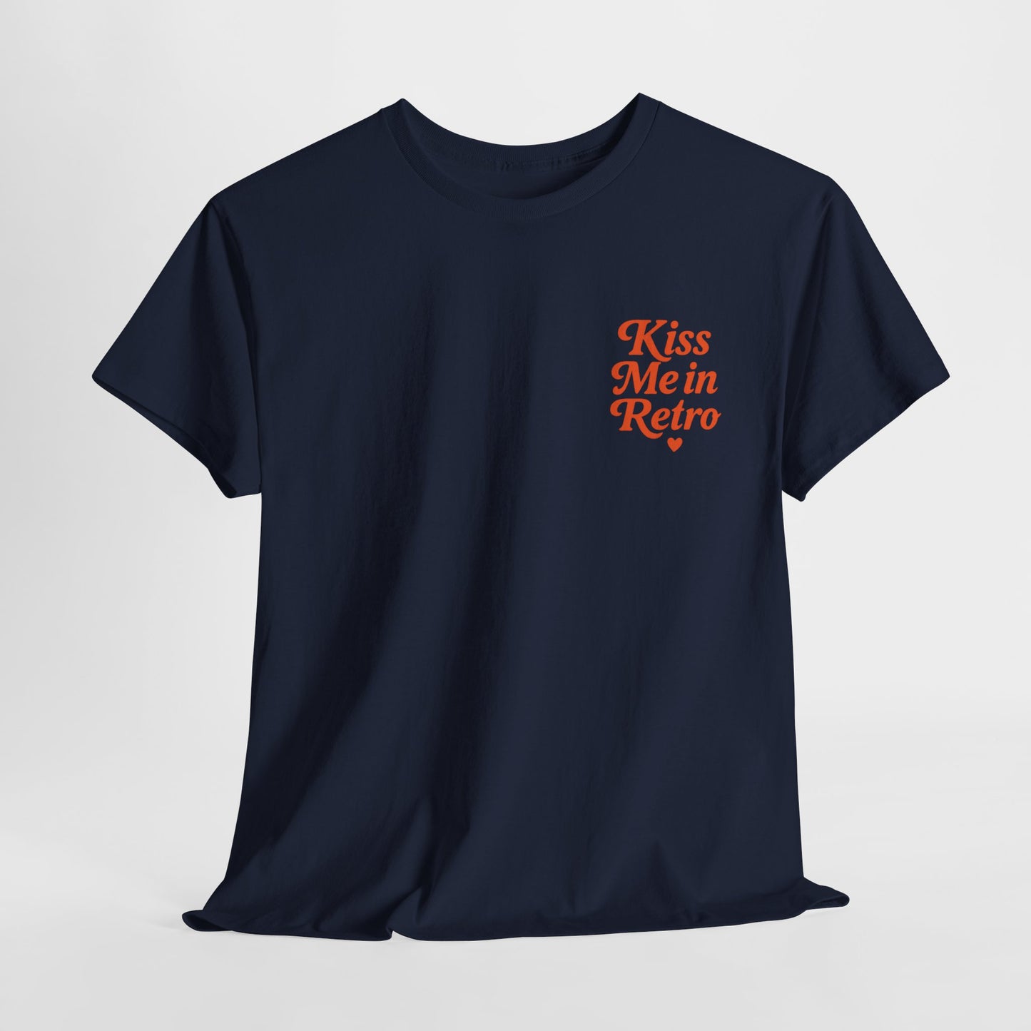 Retro Mini Slogan Unisex T-Shirt – Kiss Me in Retro Graphic Tee, Vintage Pin Up Inspired Top, 50s Rockabilly Style, Feminine Retro Statement Shirt - Madame Soulière