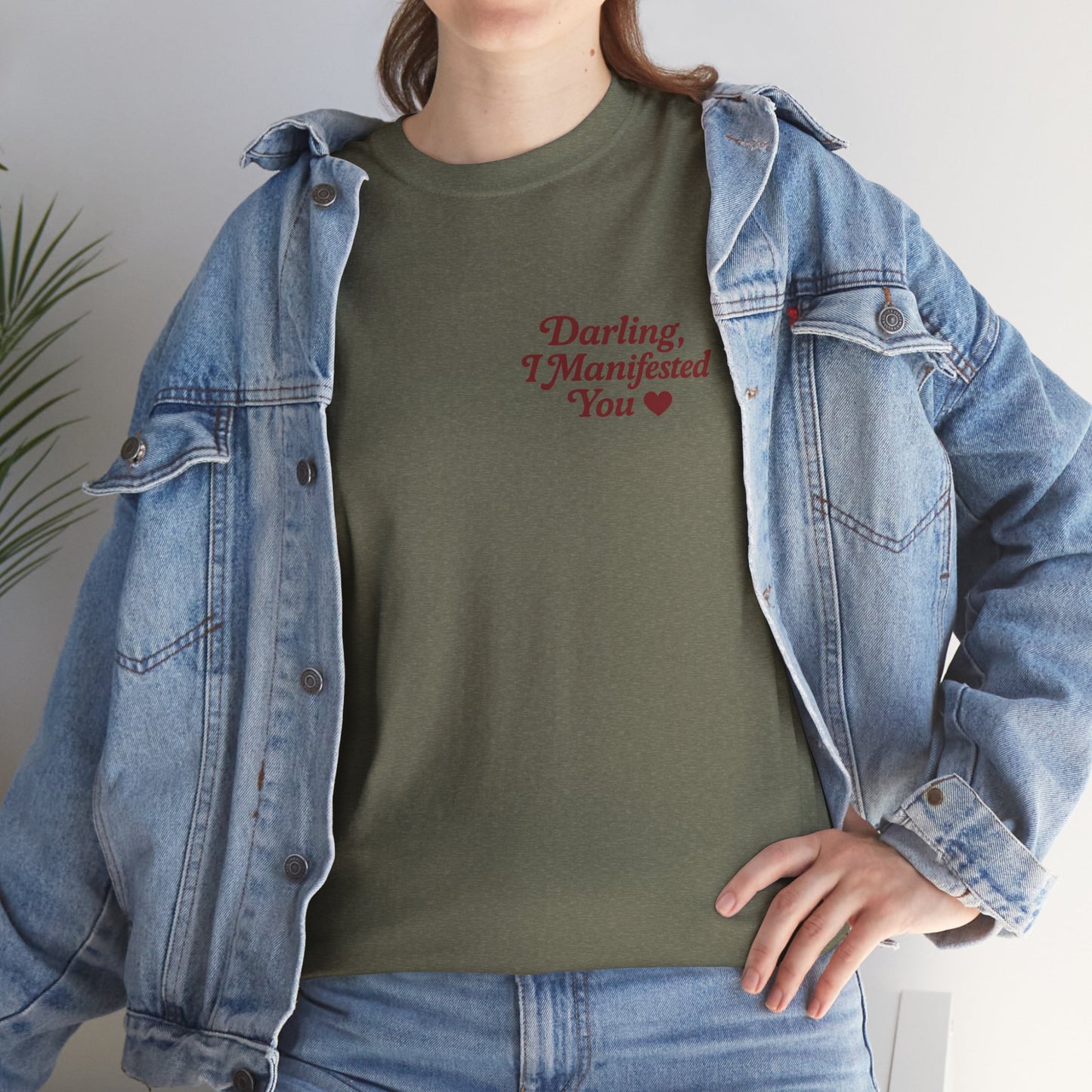 Darling, I Manifested You – Retro Mini Graphic Tee | Unisex Vintage Spiritual Shirt - Madame Soulière