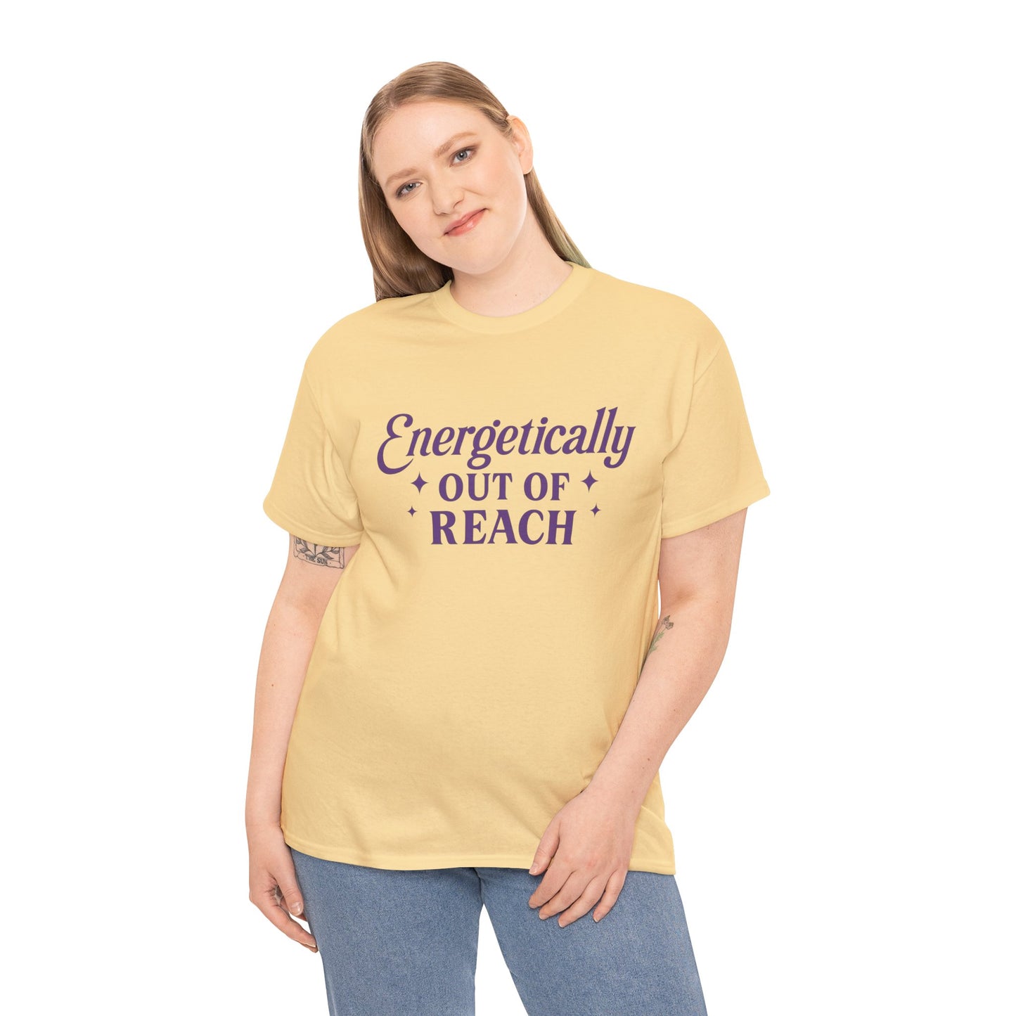 Energetically Out of Reach Unisex T-Shirt – Retro Vintage Graphic Tee, Spiritual Pin Up Shirt, Aesthetic Cosmic Vibes Top - Madame Soulière