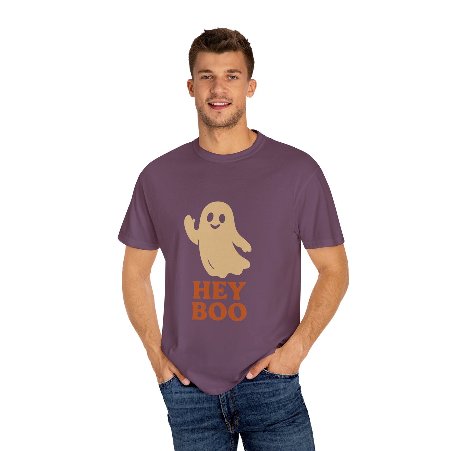 Retro Halloween Ghost T-Shirt – Vintage Pin Up Style Tee, Spooky Season Graphic Top, Hey Boo Shirt for Women & Men - Madame Soulière