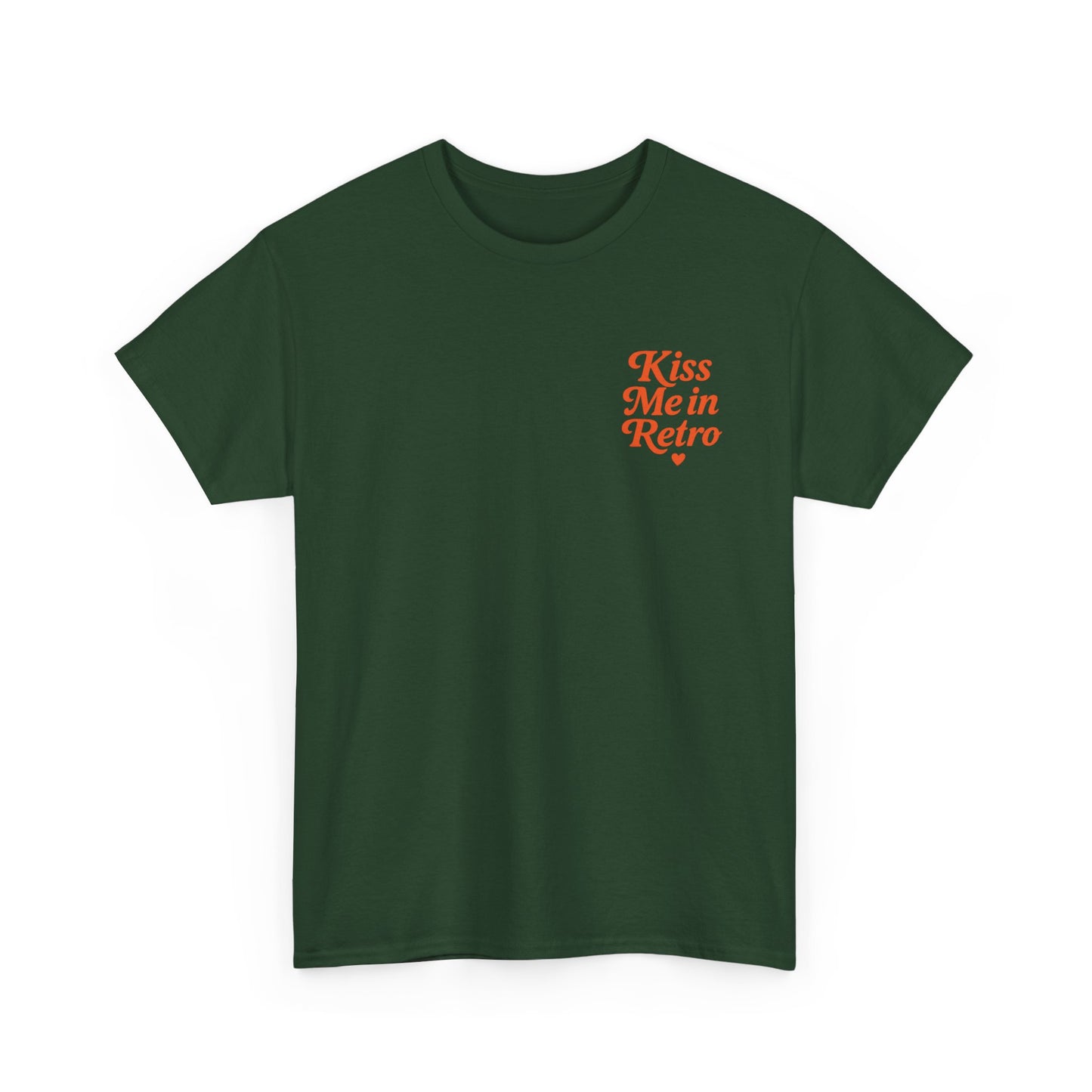 Retro Mini Slogan Unisex T-Shirt – Kiss Me in Retro Graphic Tee, Vintage Pin Up Inspired Top, 50s Rockabilly Style, Feminine Retro Statement Shirt - Madame Soulière