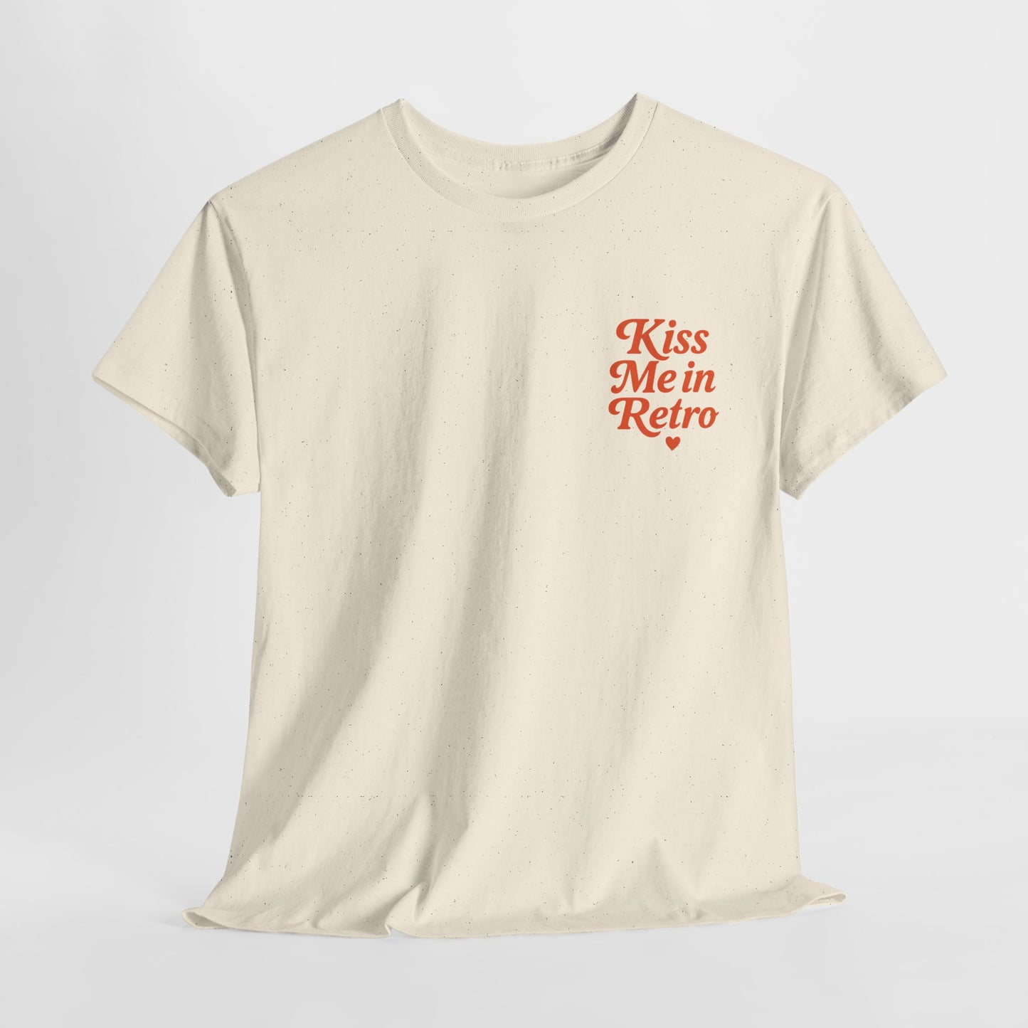 Retro Mini Slogan Unisex T-Shirt – Kiss Me in Retro Graphic Tee, Vintage Pin Up Inspired Top, 50s Rockabilly Style, Feminine Retro Statement Shirt - Madame Soulière