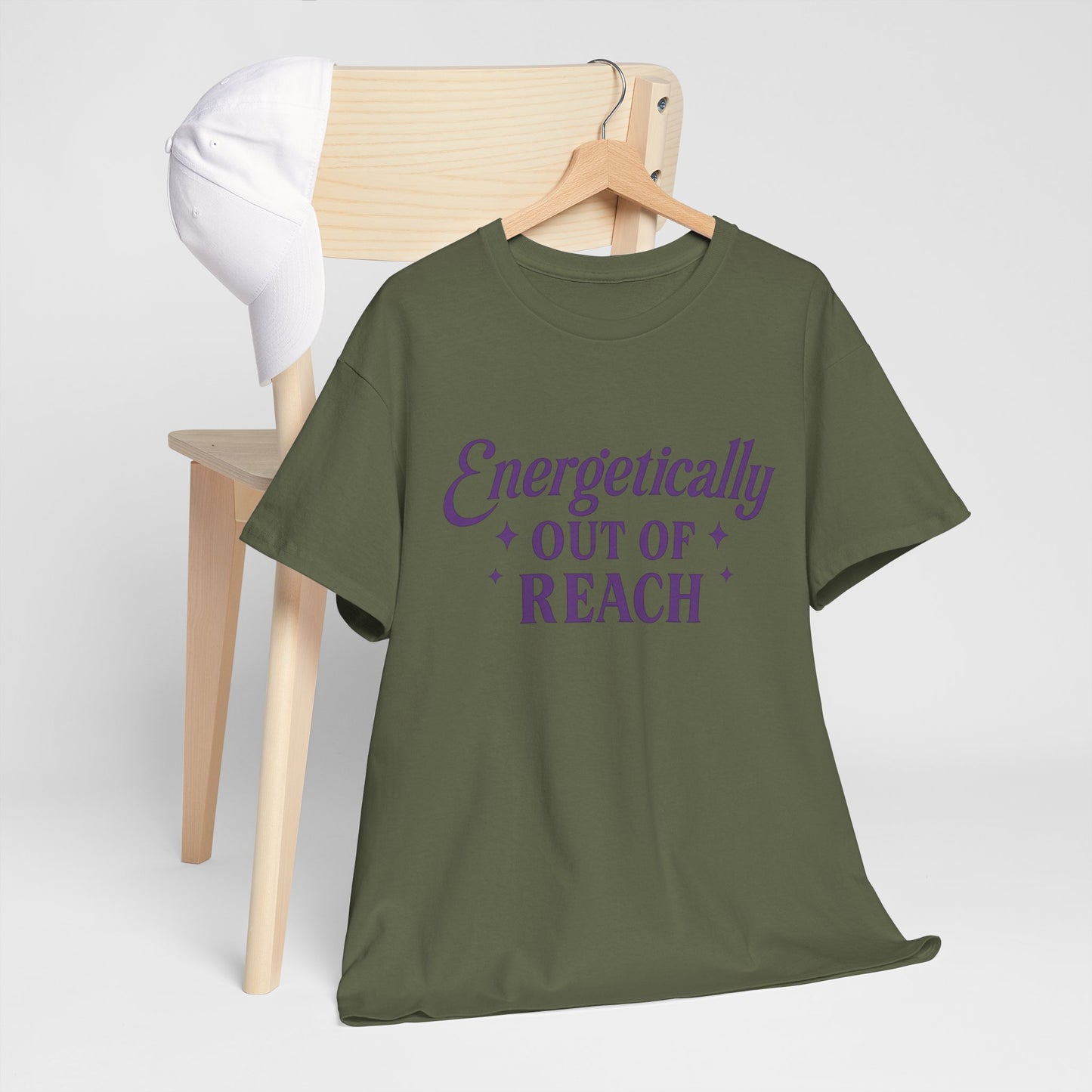 Energetically Out of Reach Unisex T-Shirt – Retro Vintage Graphic Tee, Spiritual Pin Up Shirt, Aesthetic Cosmic Vibes Top - Madame Soulière