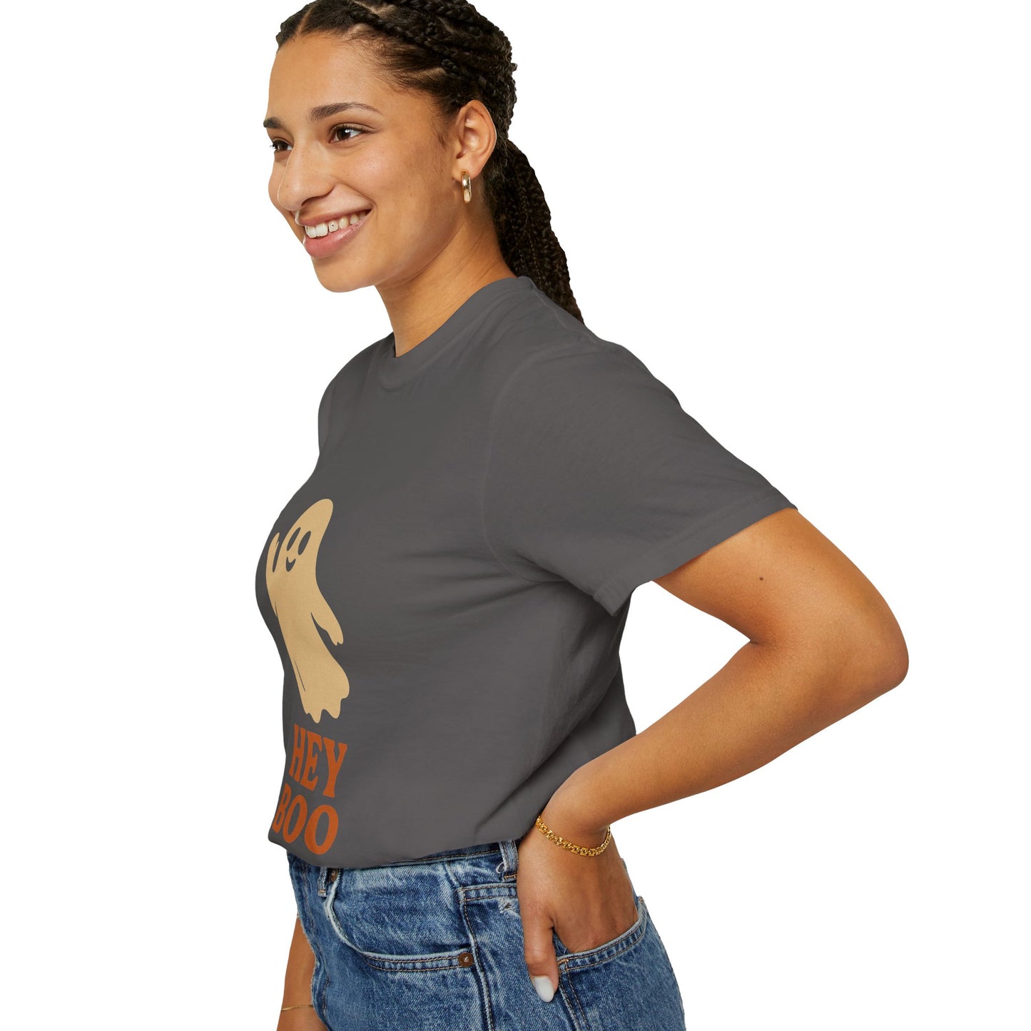 Retro Halloween Ghost T-Shirt – Vintage Pin Up Style Tee, Spooky Season Graphic Top, Hey Boo Shirt for Women & Men - Madame Soulière