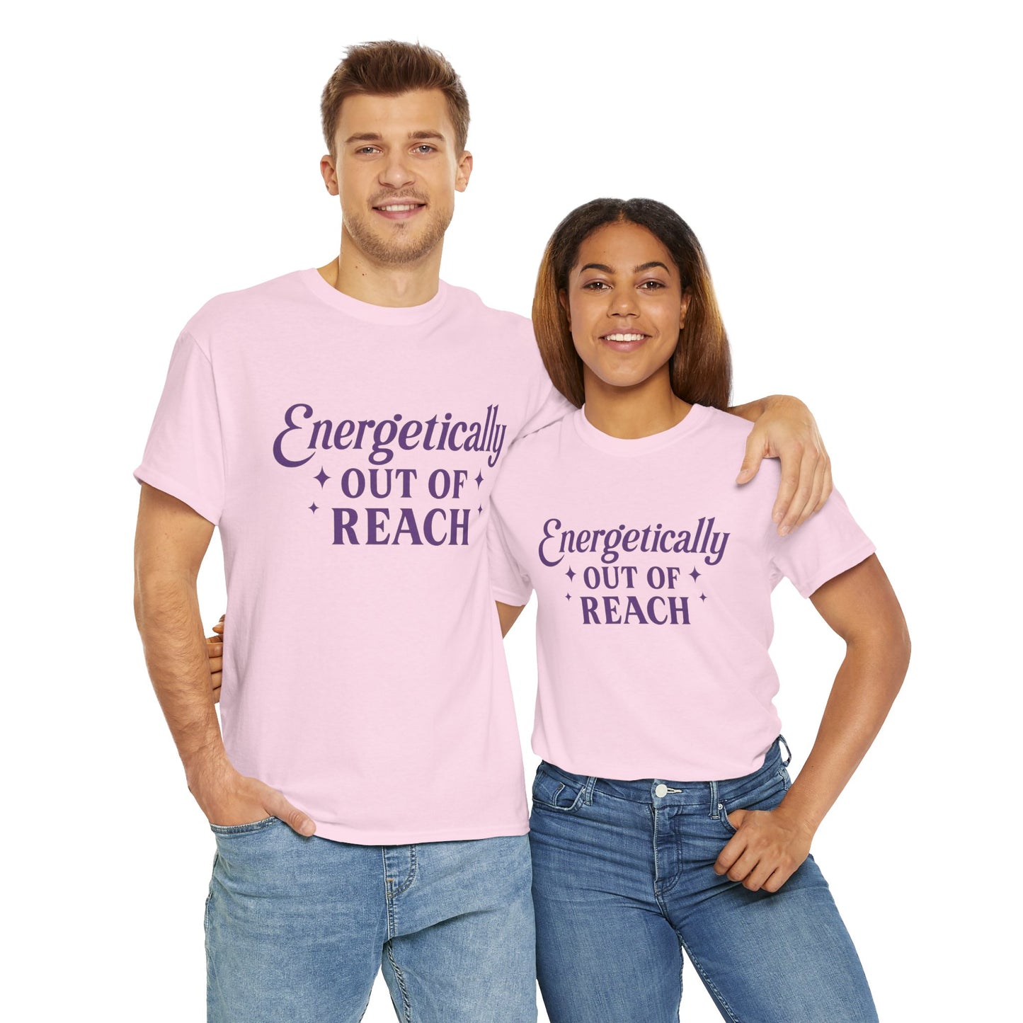 Energetically Out of Reach Unisex T-Shirt – Retro Vintage Graphic Tee, Spiritual Pin Up Shirt, Aesthetic Cosmic Vibes Top - Madame Soulière
