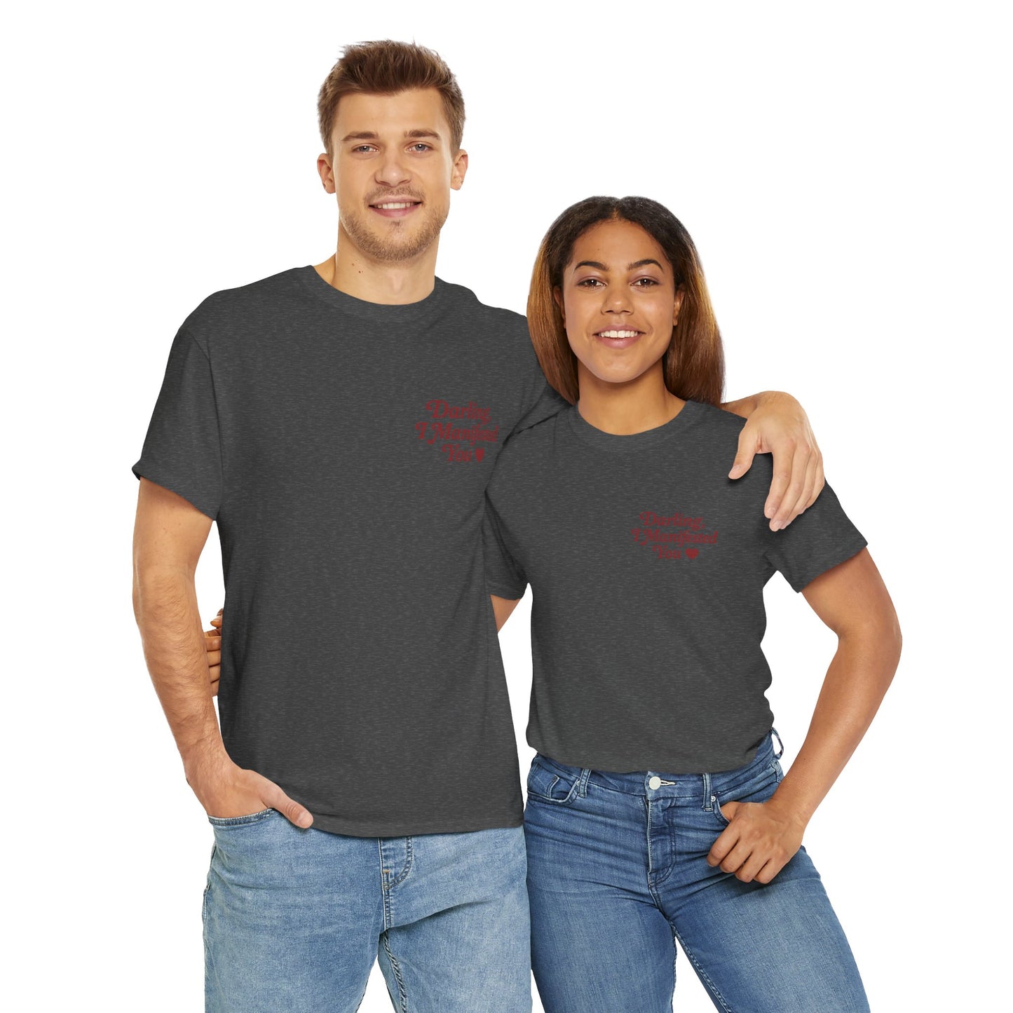 Darling, I Manifested You – Retro Mini Graphic Tee | Unisex Vintage Spiritual Shirt - Madame Soulière