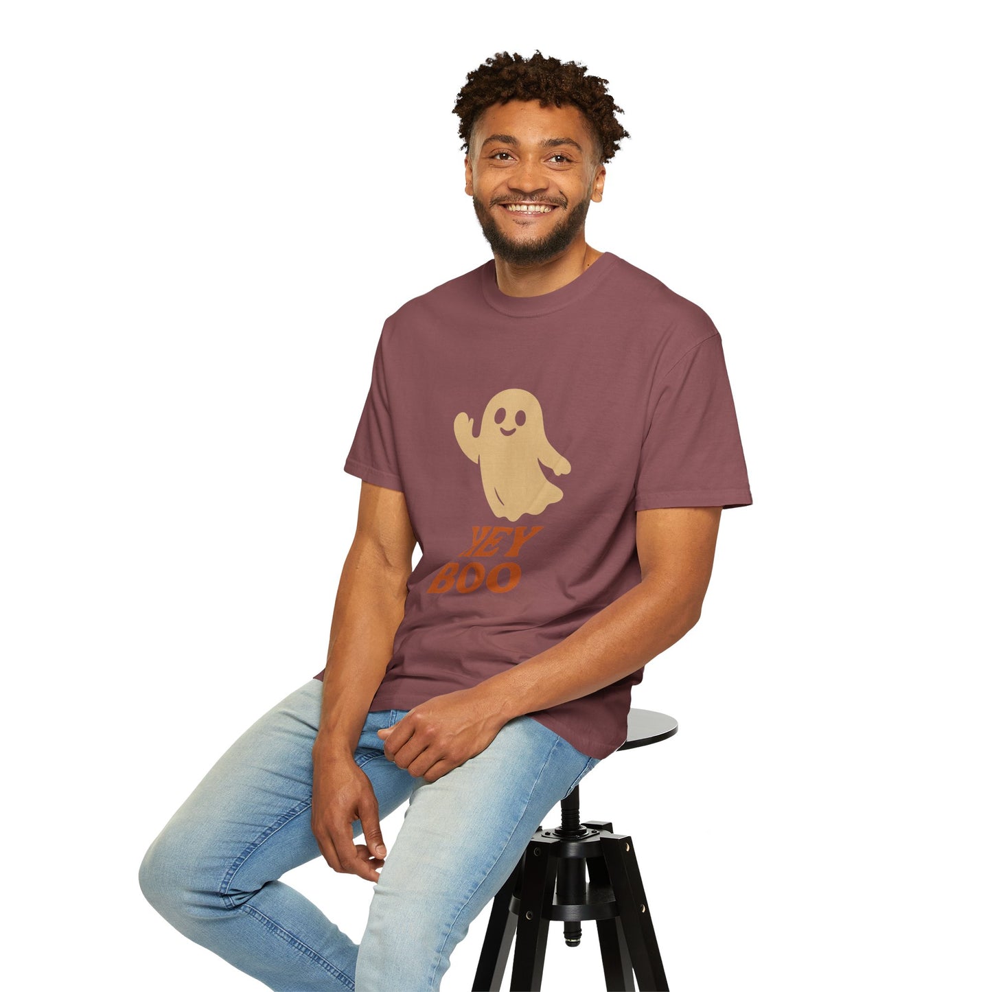 Retro Halloween Ghost T-Shirt – Vintage Pin Up Style Tee, Spooky Season Graphic Top, Hey Boo Shirt for Women & Men - Madame Soulière