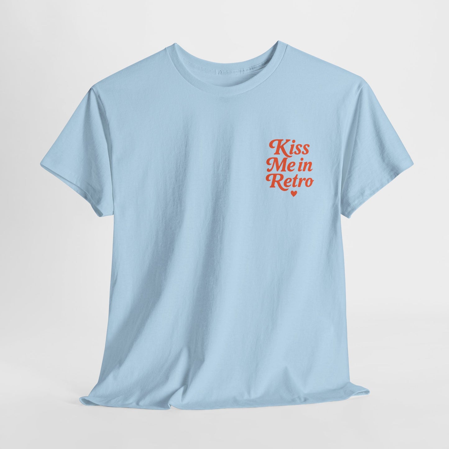 Retro Mini Slogan Unisex T-Shirt – Kiss Me in Retro Graphic Tee, Vintage Pin Up Inspired Top, 50s Rockabilly Style, Feminine Retro Statement Shirt - Madame Soulière