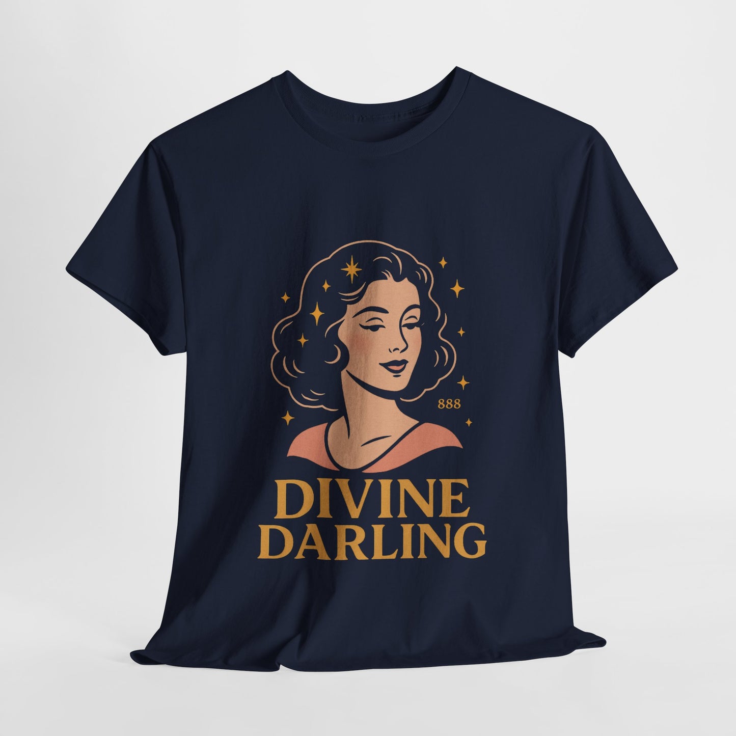 Wearing 888 Like It’s Chanel – Divine Darling T-Shirt, Vintage Retro Unisex Tee, 50s Pin Up Spirit Shirt - Madame Soulière