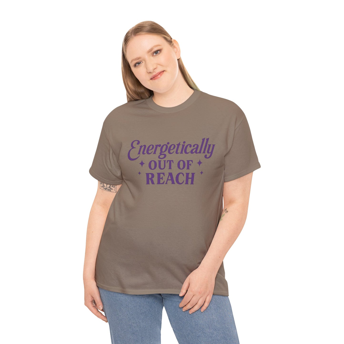Energetically Out of Reach Unisex T-Shirt – Retro Vintage Graphic Tee, Spiritual Pin Up Shirt, Aesthetic Cosmic Vibes Top - Madame Soulière