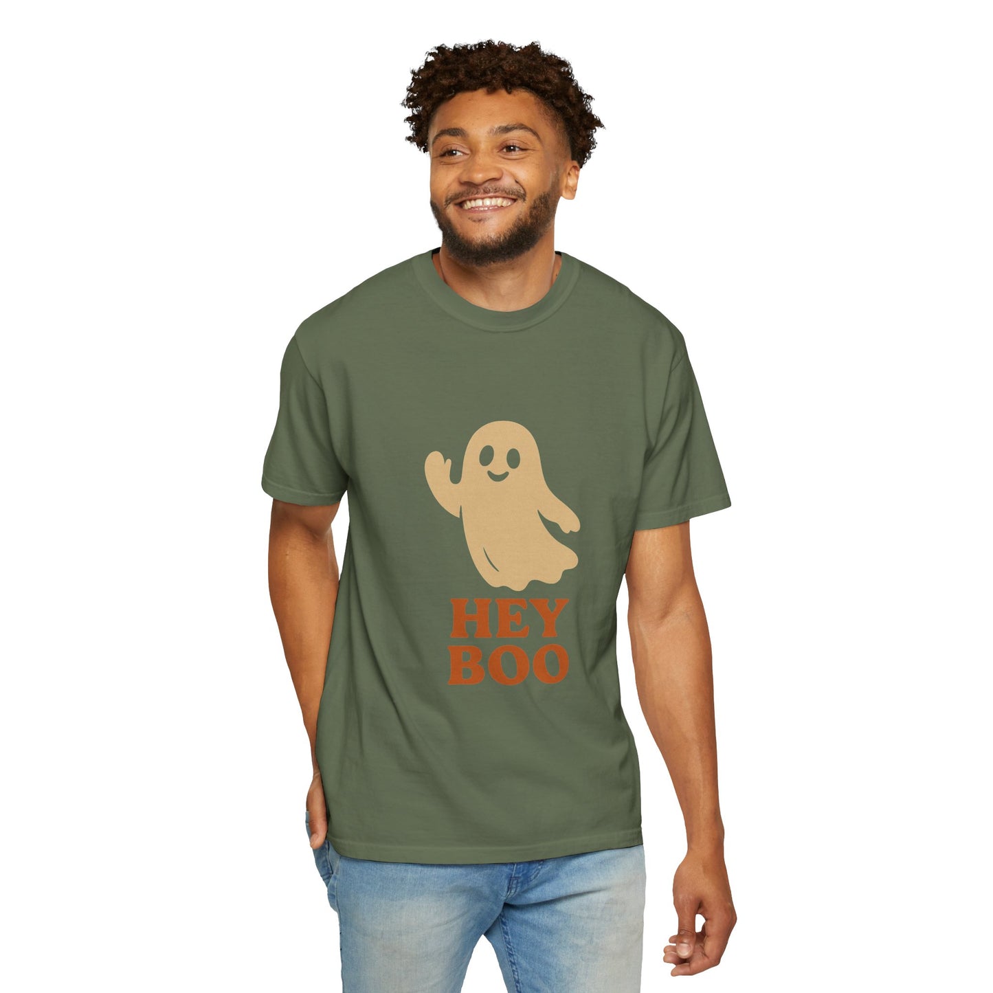 Retro Halloween Ghost T-Shirt – Vintage Pin Up Style Tee, Spooky Season Graphic Top, Hey Boo Shirt for Women & Men - Madame Soulière