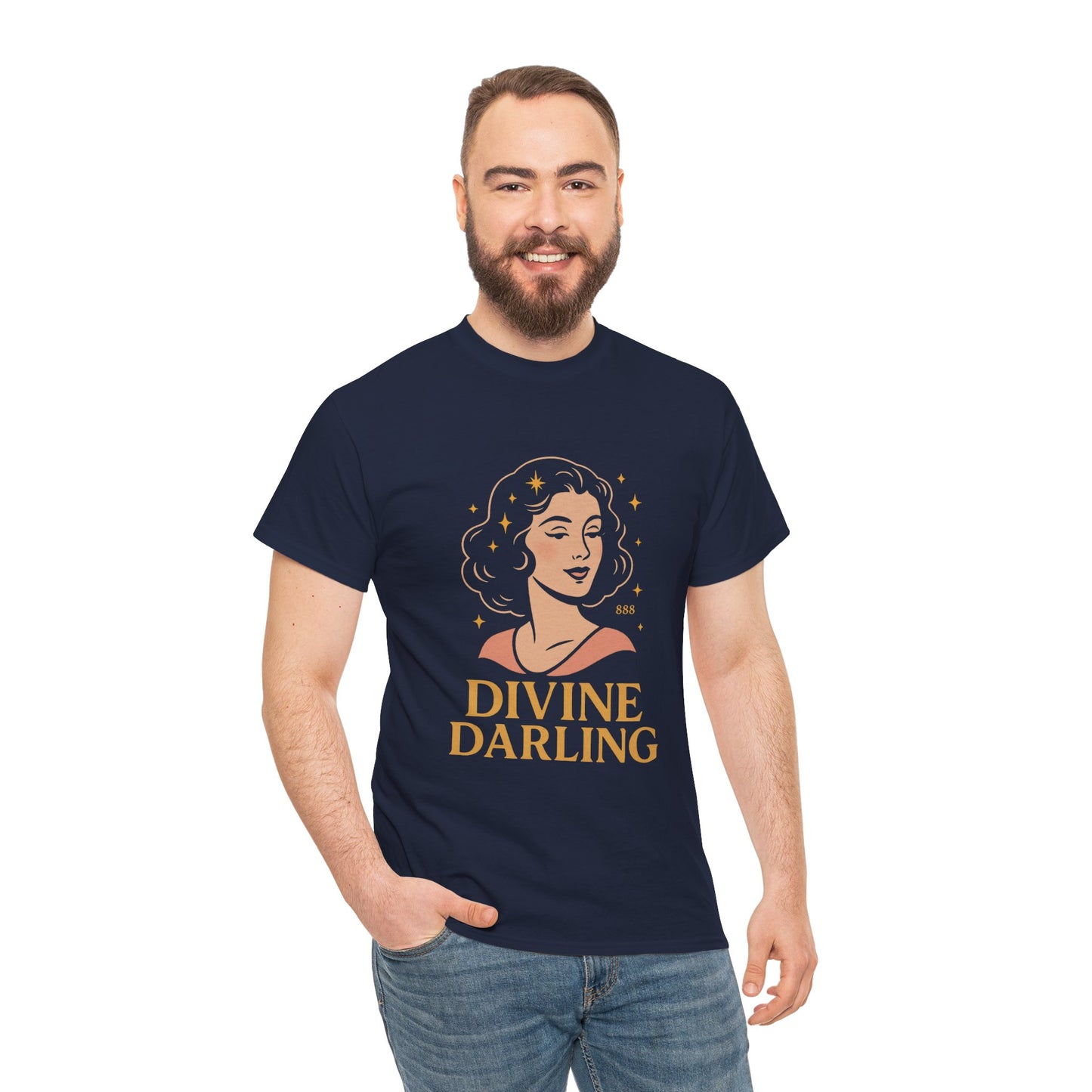 Wearing 888 Like It’s Chanel – Divine Darling T-Shirt, Vintage Retro Unisex Tee, 50s Pin Up Spirit Shirt - Madame Soulière