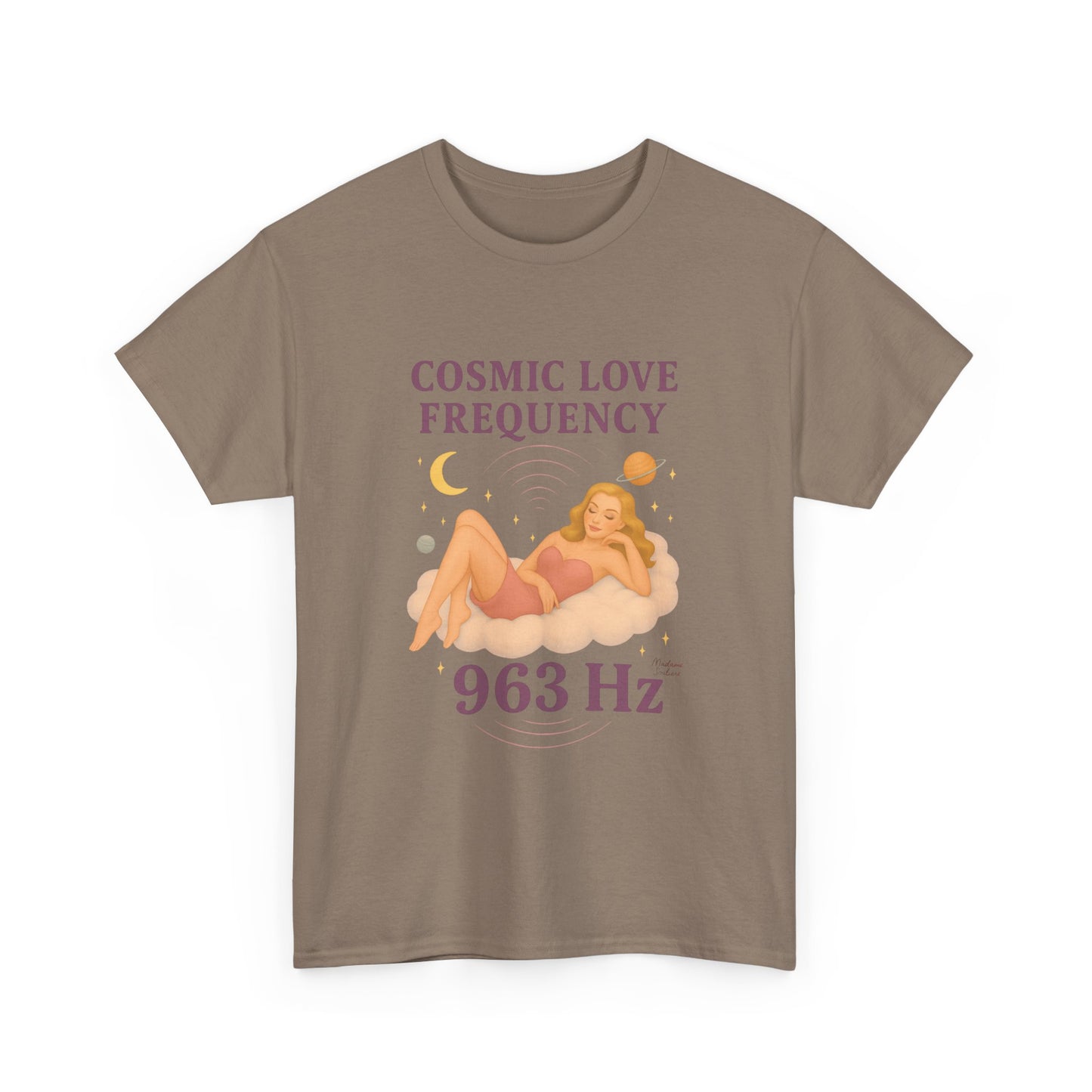 Cosmic Love Frequency 963 Hz Unisex T-Shirt – Retro Vintage Spiritual Graphic Tee, Angel Number Vibes, Feminine Pin Up Inspired Top - Madame Soulière