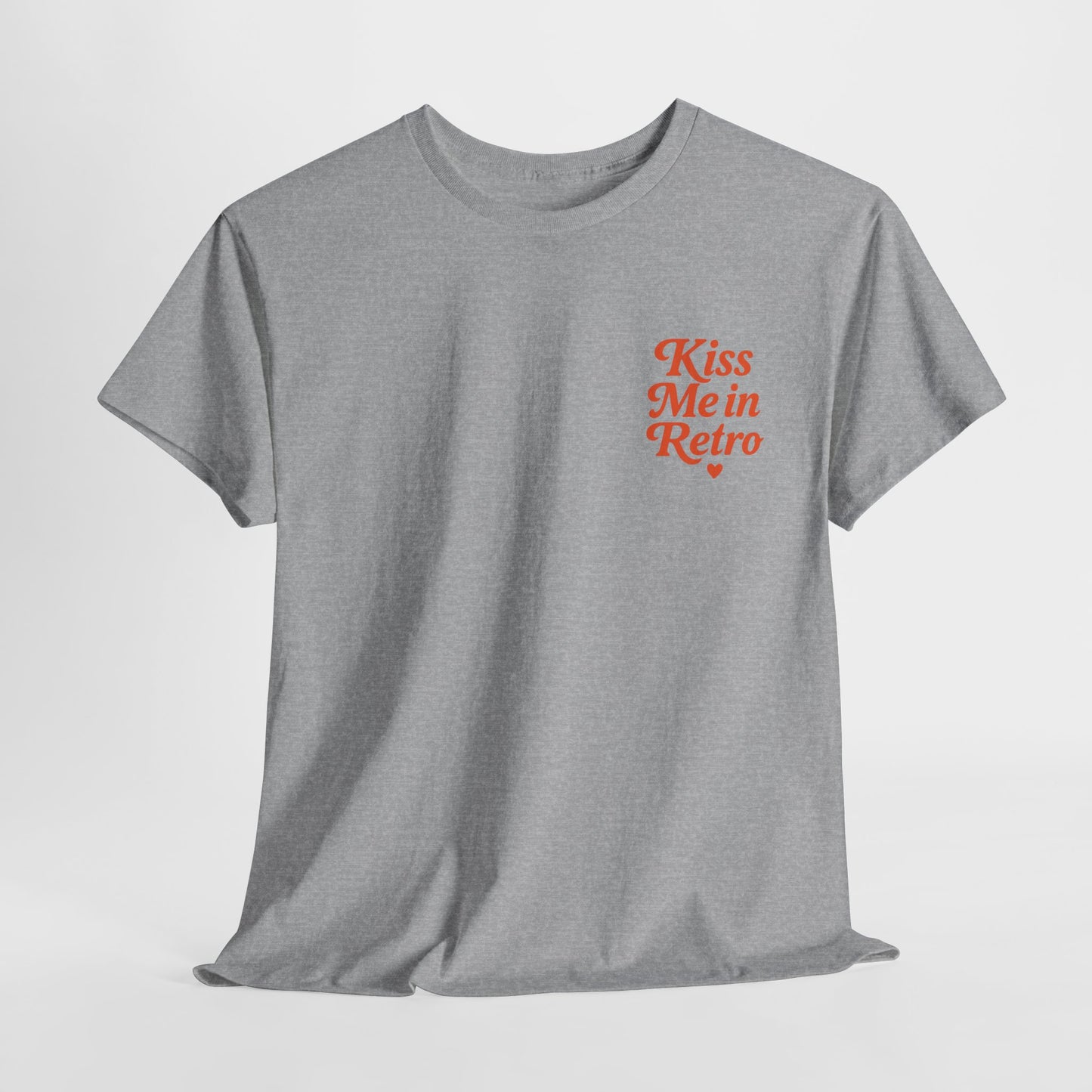 Retro Mini Slogan Unisex T-Shirt – Kiss Me in Retro Graphic Tee, Vintage Pin Up Inspired Top, 50s Rockabilly Style, Feminine Retro Statement Shirt - Madame Soulière