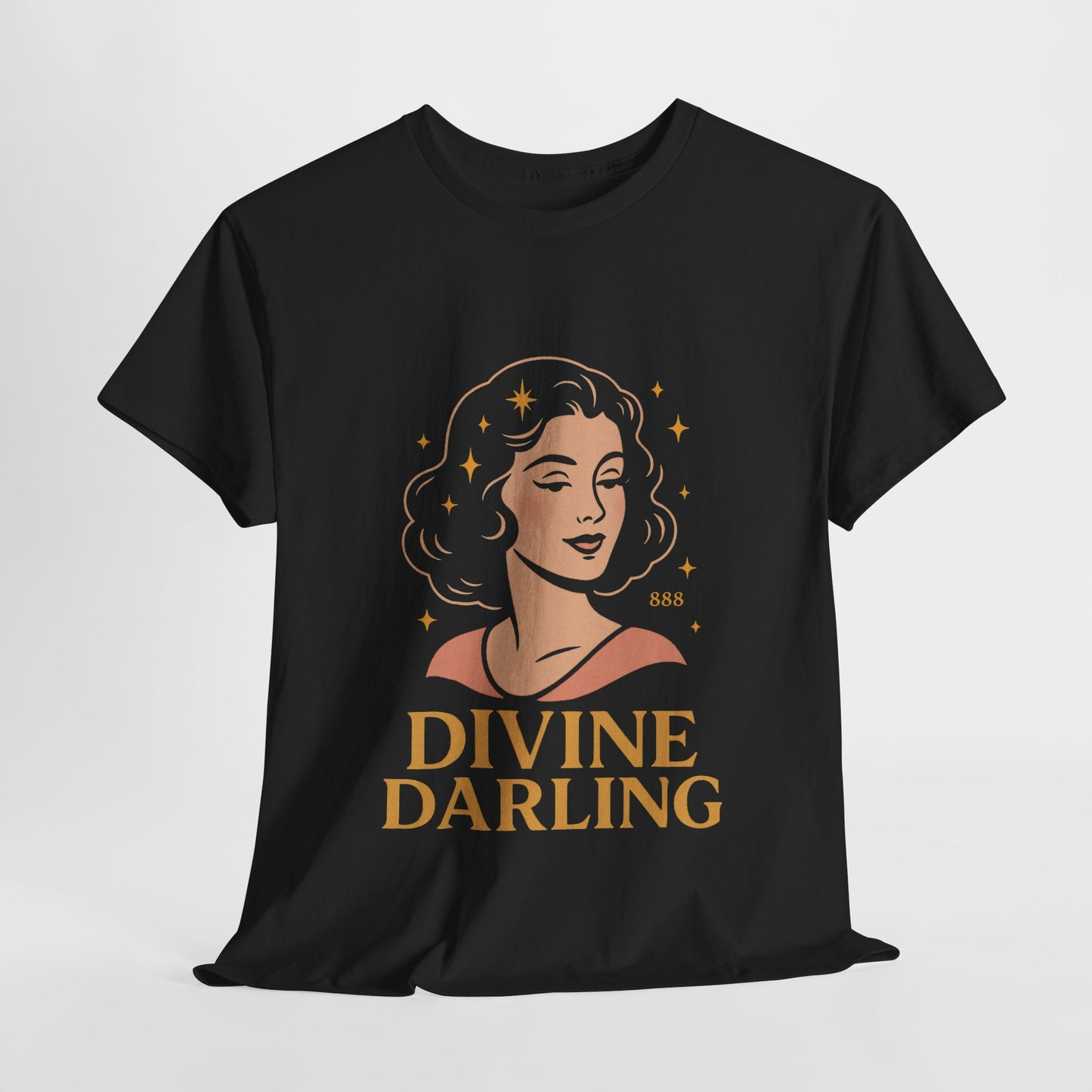 Wearing 888 Like It’s Chanel – Divine Darling T-Shirt, Vintage Retro Unisex Tee, 50s Pin Up Spirit Shirt - Madame Soulière