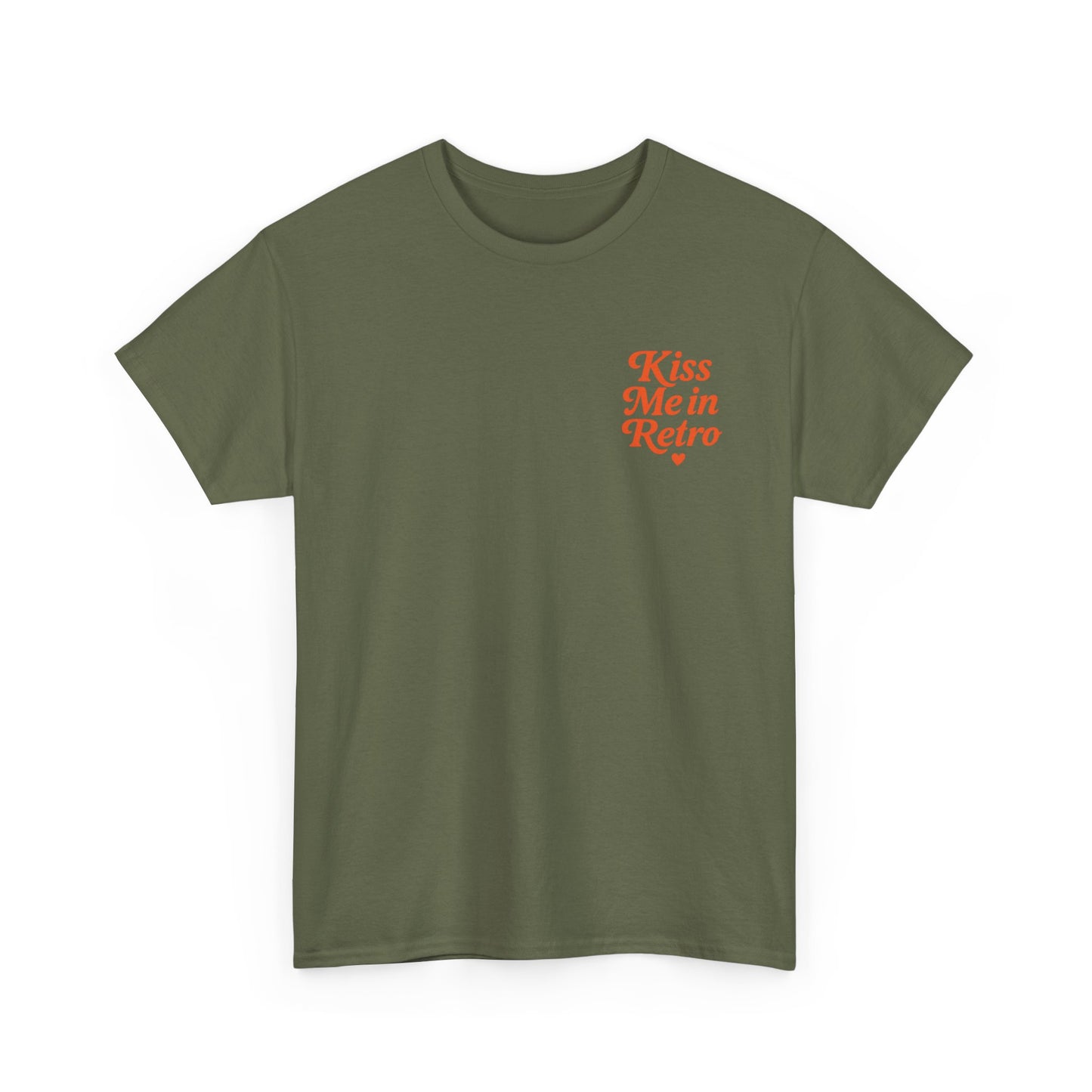 Retro Mini Slogan Unisex T-Shirt – Kiss Me in Retro Graphic Tee, Vintage Pin Up Inspired Top, 50s Rockabilly Style, Feminine Retro Statement Shirt - Madame Soulière