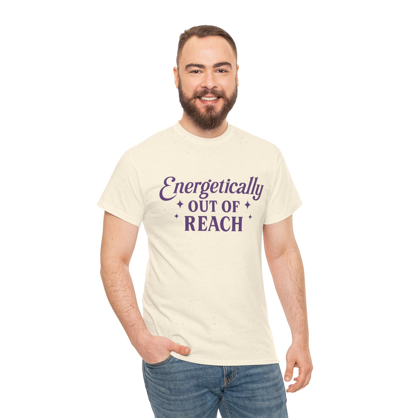 Energetically Out of Reach Unisex T-Shirt – Retro Vintage Graphic Tee, Spiritual Pin Up Shirt, Aesthetic Cosmic Vibes Top - Madame Soulière